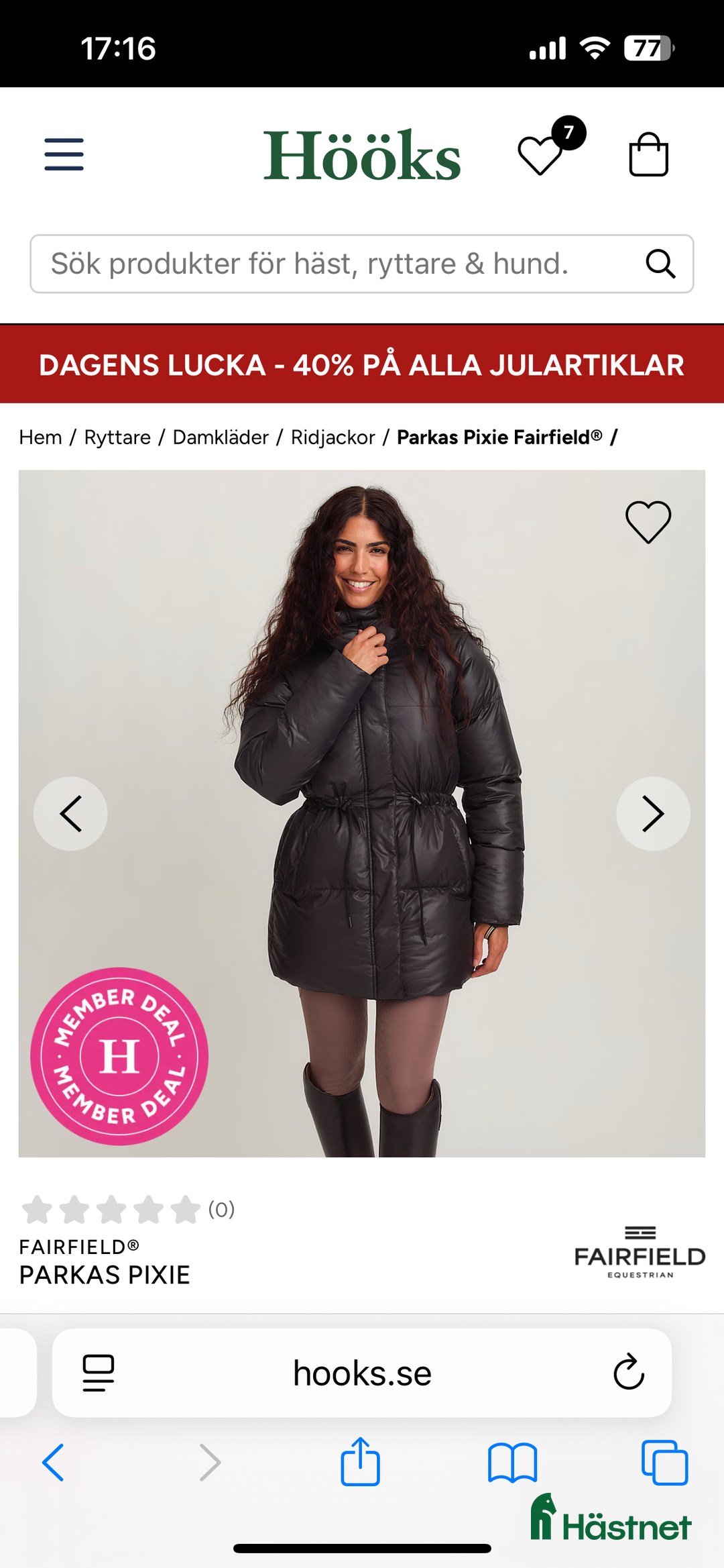 Jackor & Kavajer ryttarutrustning till salu: Helt ny vinterjacka  i Gislaved - Annons 1