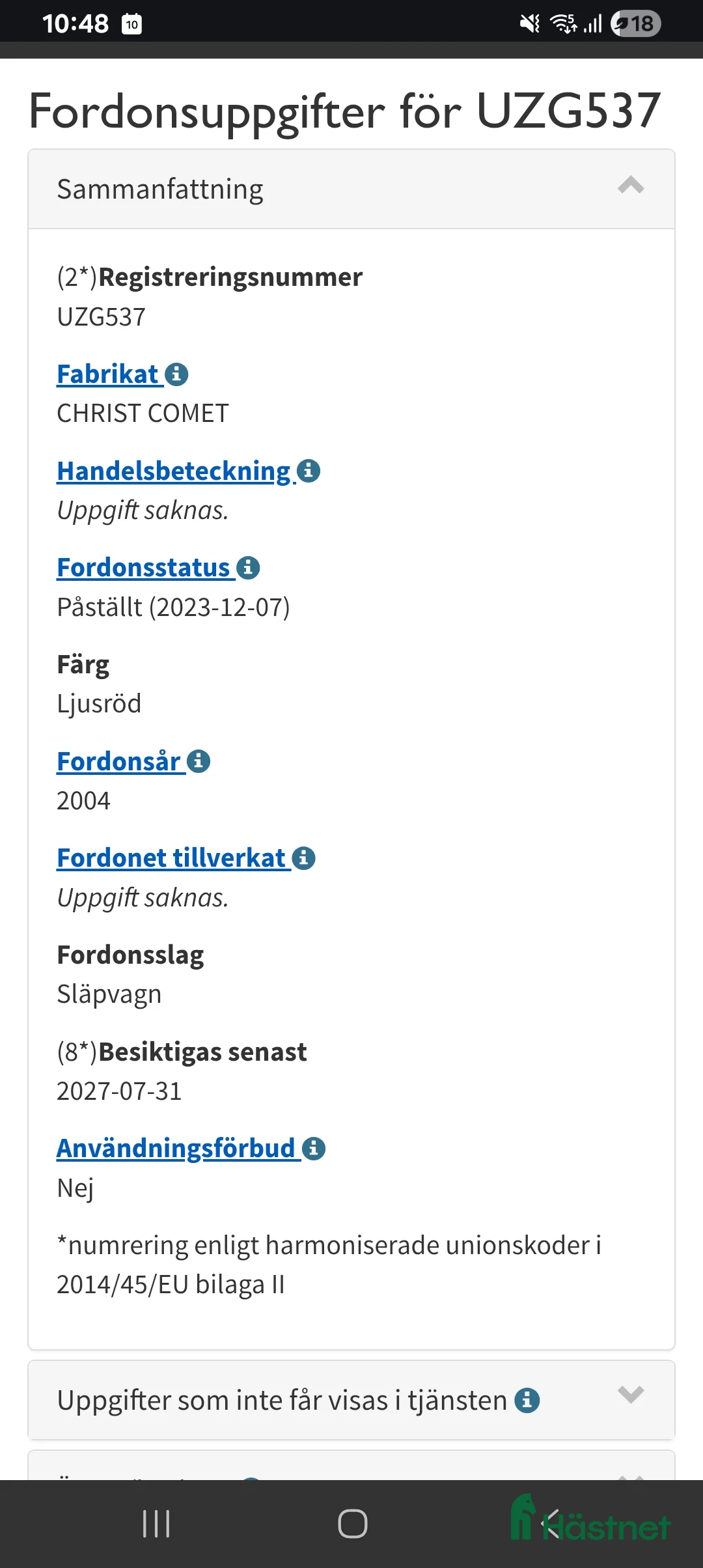Hästtransporter  fordon & transport till salu: Välvårdad ljus hästtransport  i Örkelljunga - Annons 2