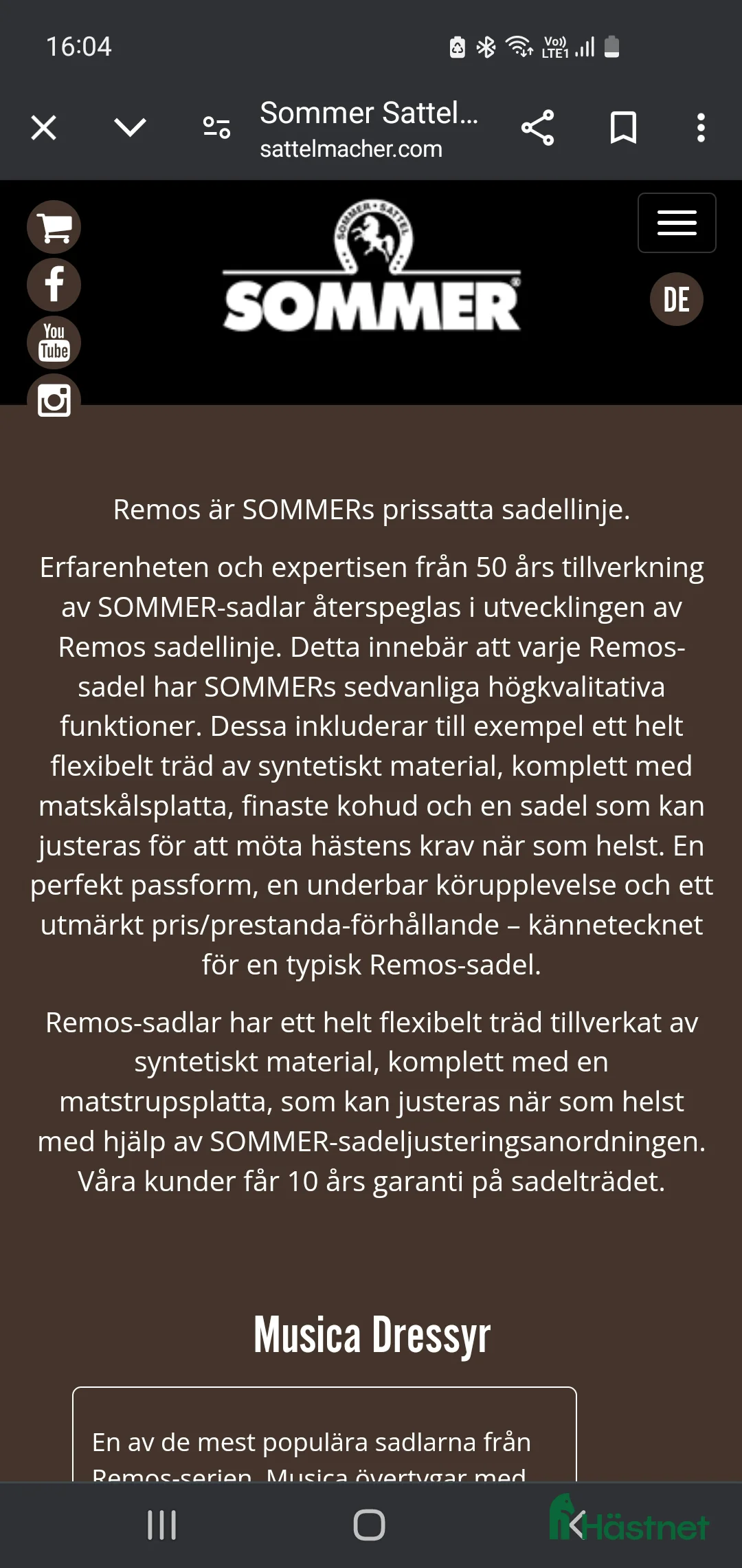 Sadlar hästutrustning till salu: Sommer remos musica  i Oskarshamn - Annons 6