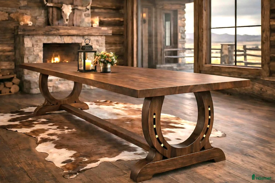 Hästinspirerad heminredning övrig utrustning till salu: Hästsko-bord i massivt trä - handgjort i Värmland i Kil - Annons 1