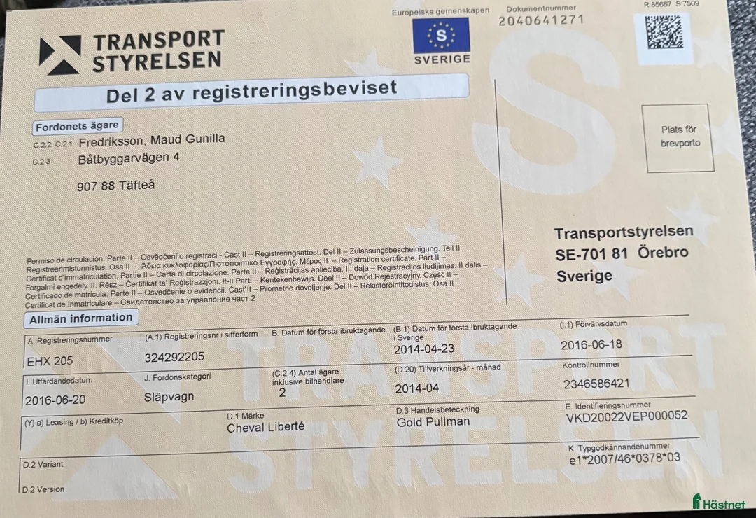 Hästtransporter  fordon & transport till salu: Världens bästa hästtransport säljes. i Täfteå - Annons 8