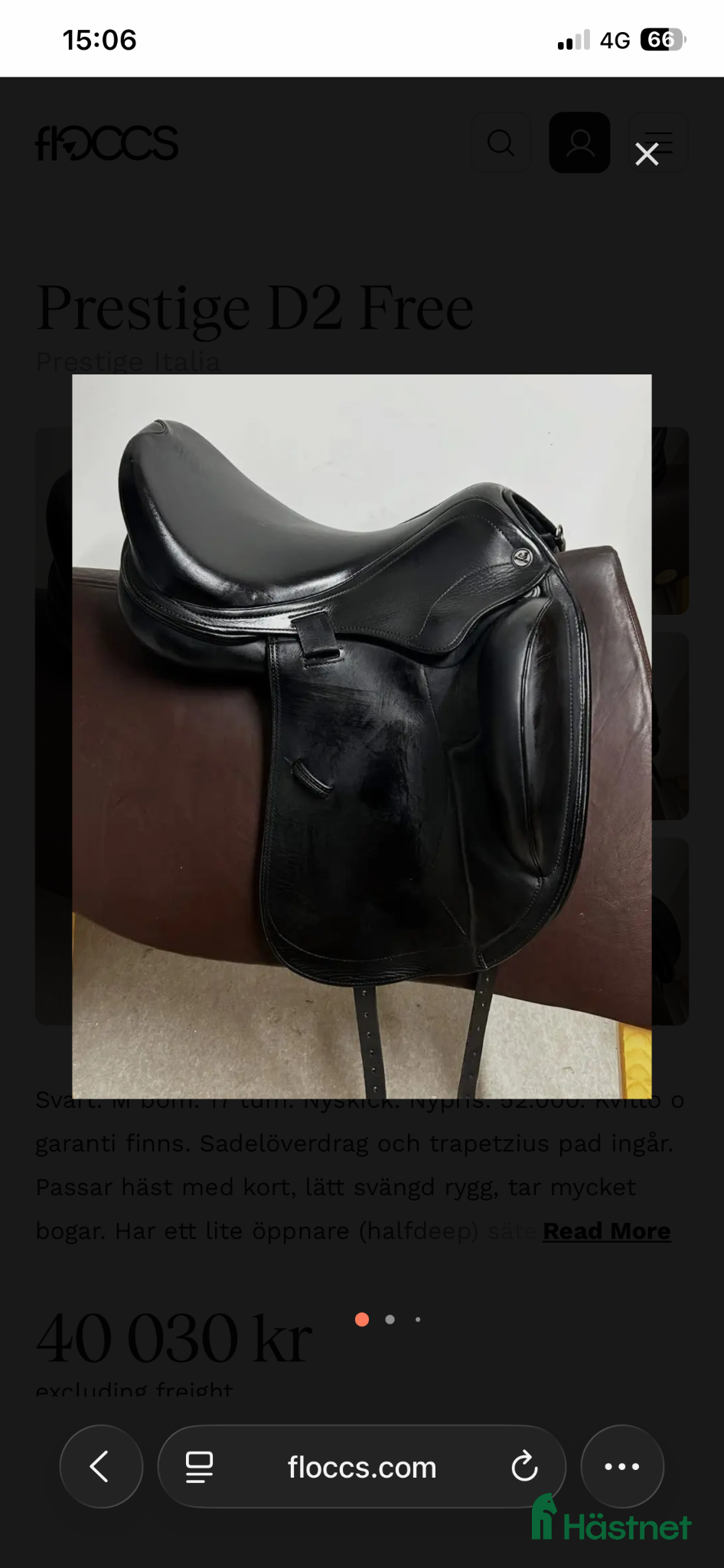 Sadlar hästutrustning Prestige D2K Free - Annons 1
