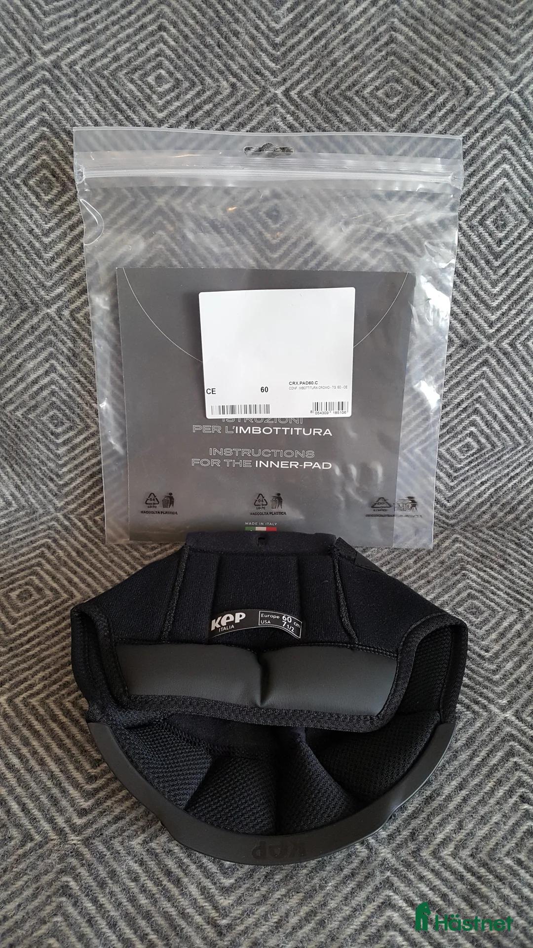 Hjälmar ryttarutrustning till salu: Innerpad till KepItalia-hjälm Strl 60  - Annons 1