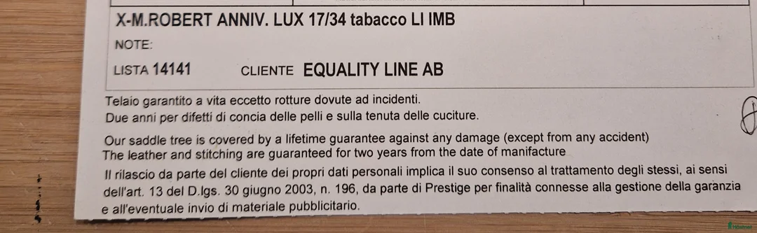 Sadlar hästutrustning till salu: Prestige Michel Roberts  - Annons 8