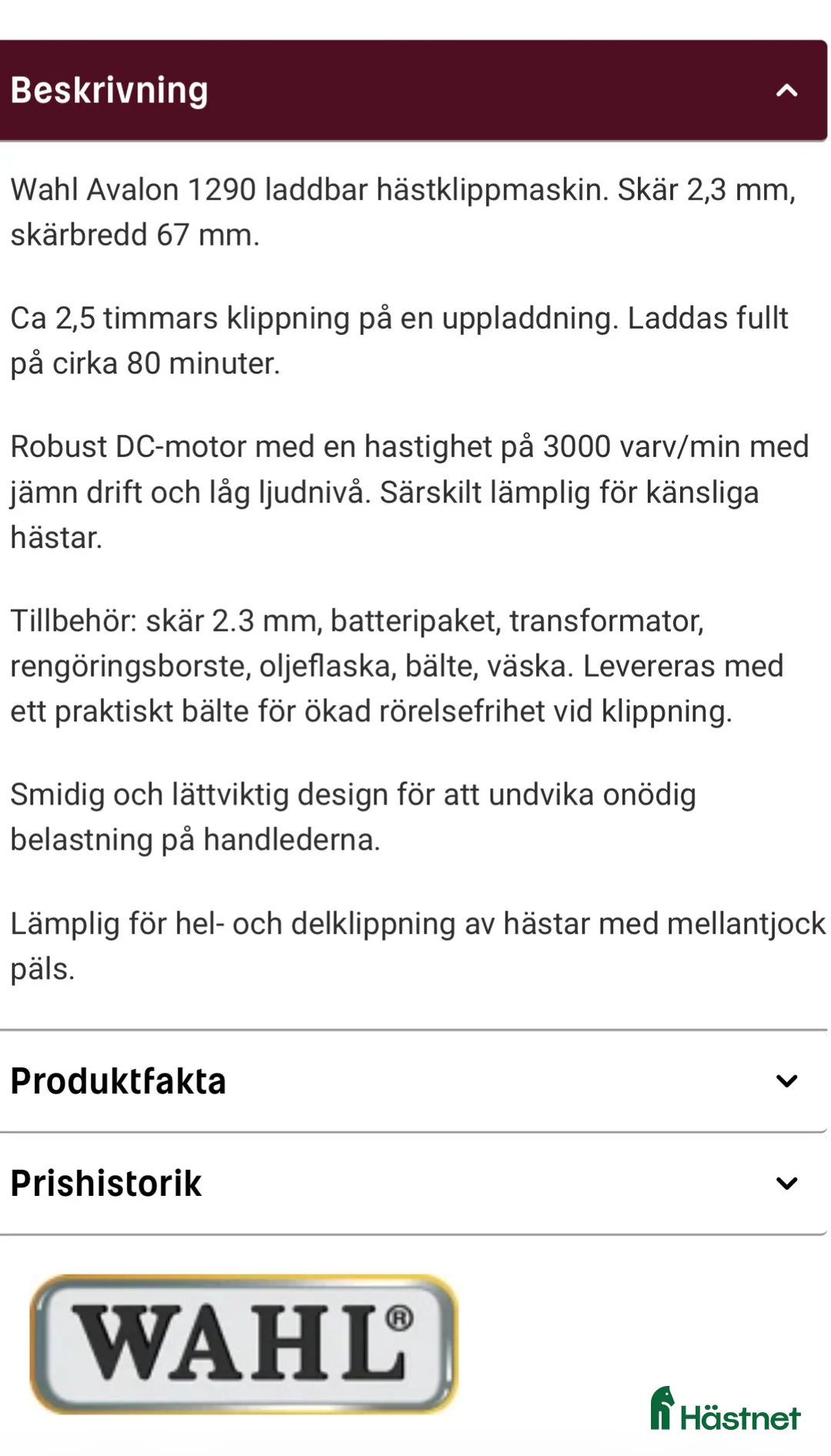 Övrig Hästutrustning hästutrustning till salu: Laddbar hästklippmaskin i nästan nyskick! i Finspång - Annons 4
