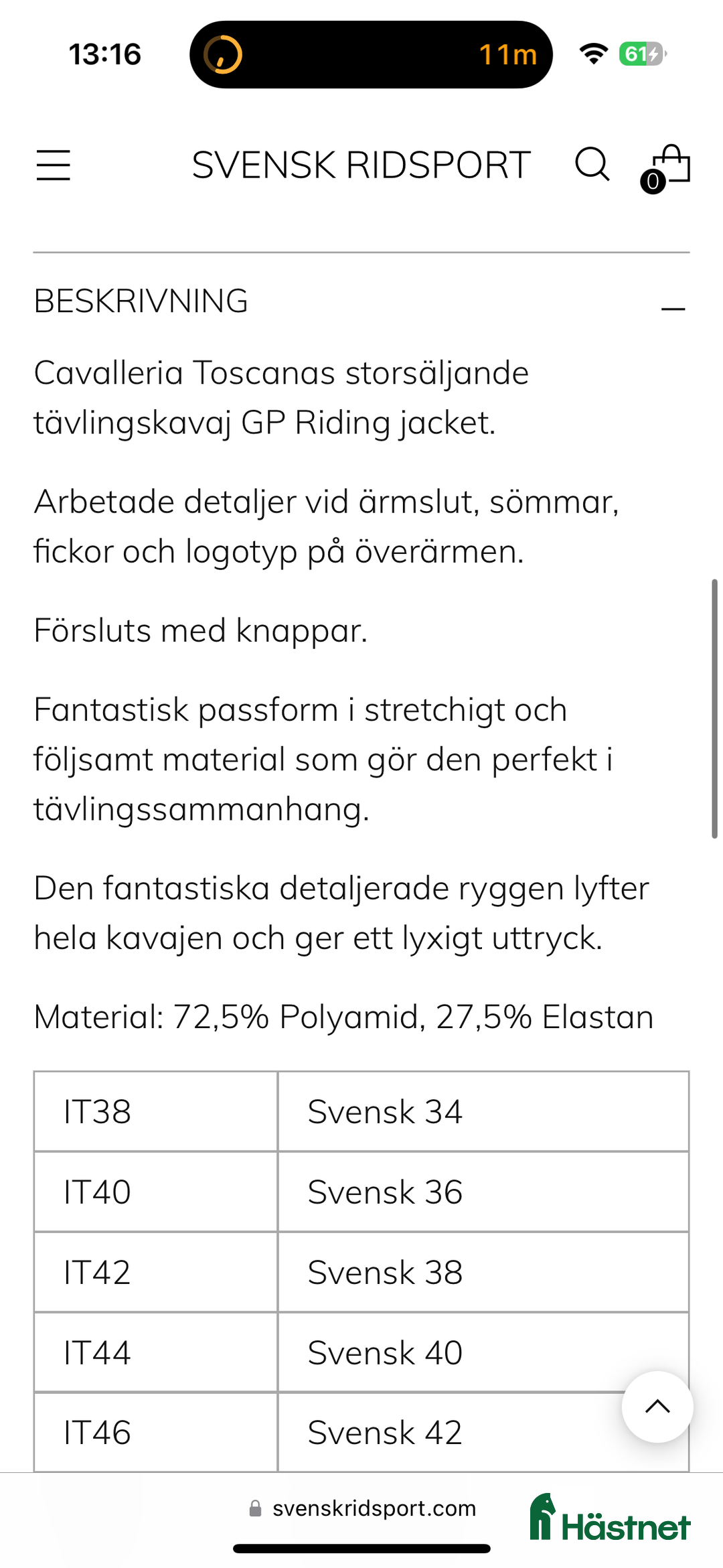 Jackor & Kavajer ryttarutrustning till salu: Cavalleria Toscana kavaj i Laholm - Bild 7