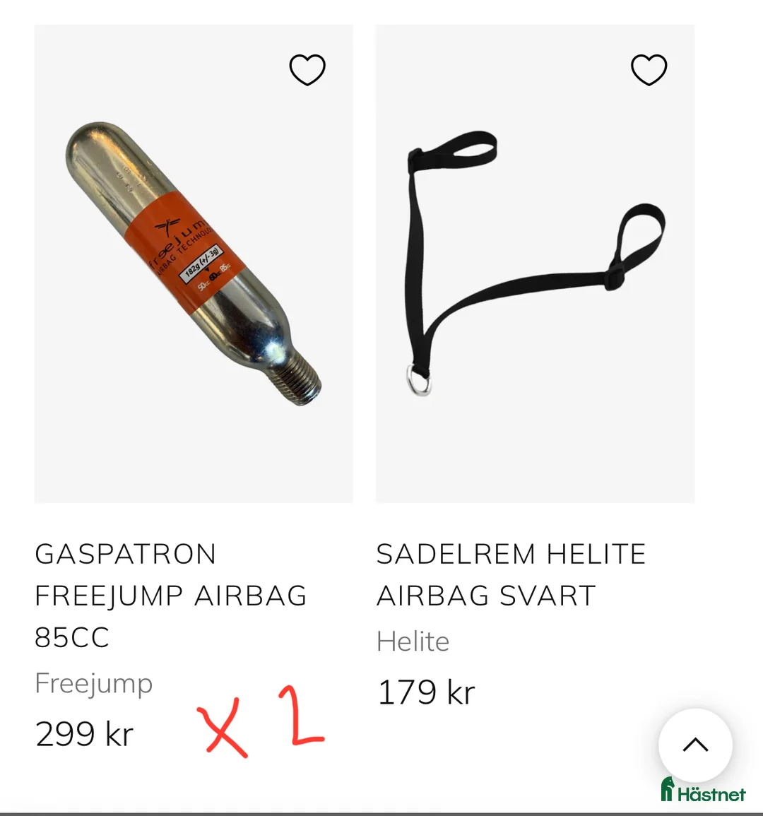 Övrig Ryttarutrustning ryttarutrustning till salu: 2 nya patroner + ny rem till Freejump Air väst i Partille - Annons 1