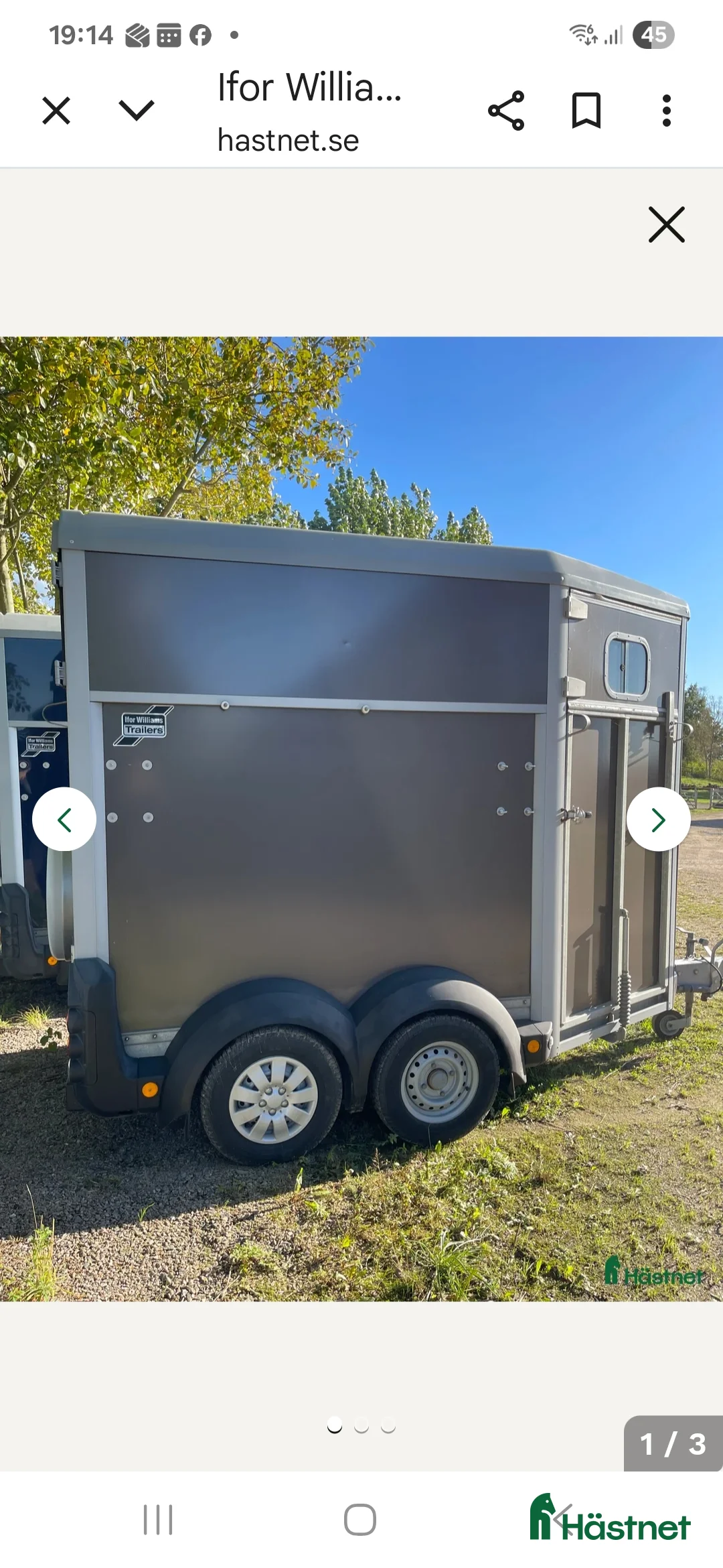 Hästtransporter  fordon & transport till salu: Ifor Williams HB403 enhästarsläp - Annons 1