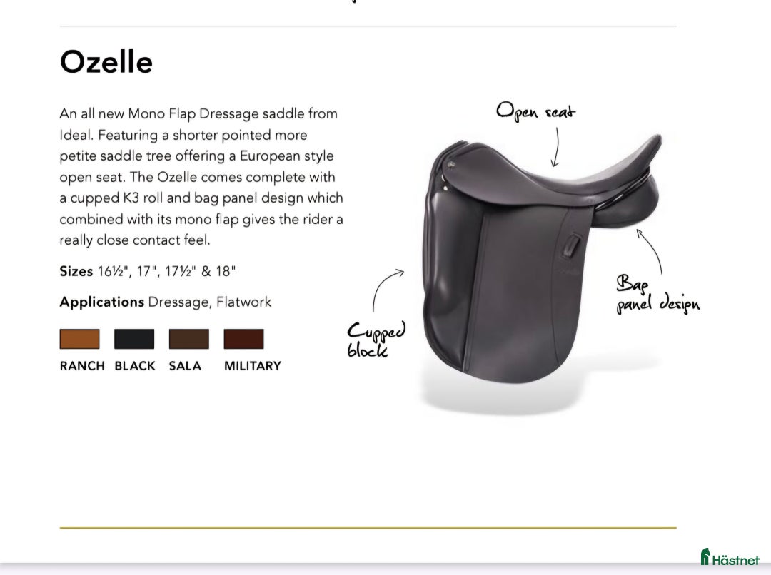 Sadlar hästutrustning till salu: Ideal Crown Ozelle, 17", MW  i Tullinge - Annons 11