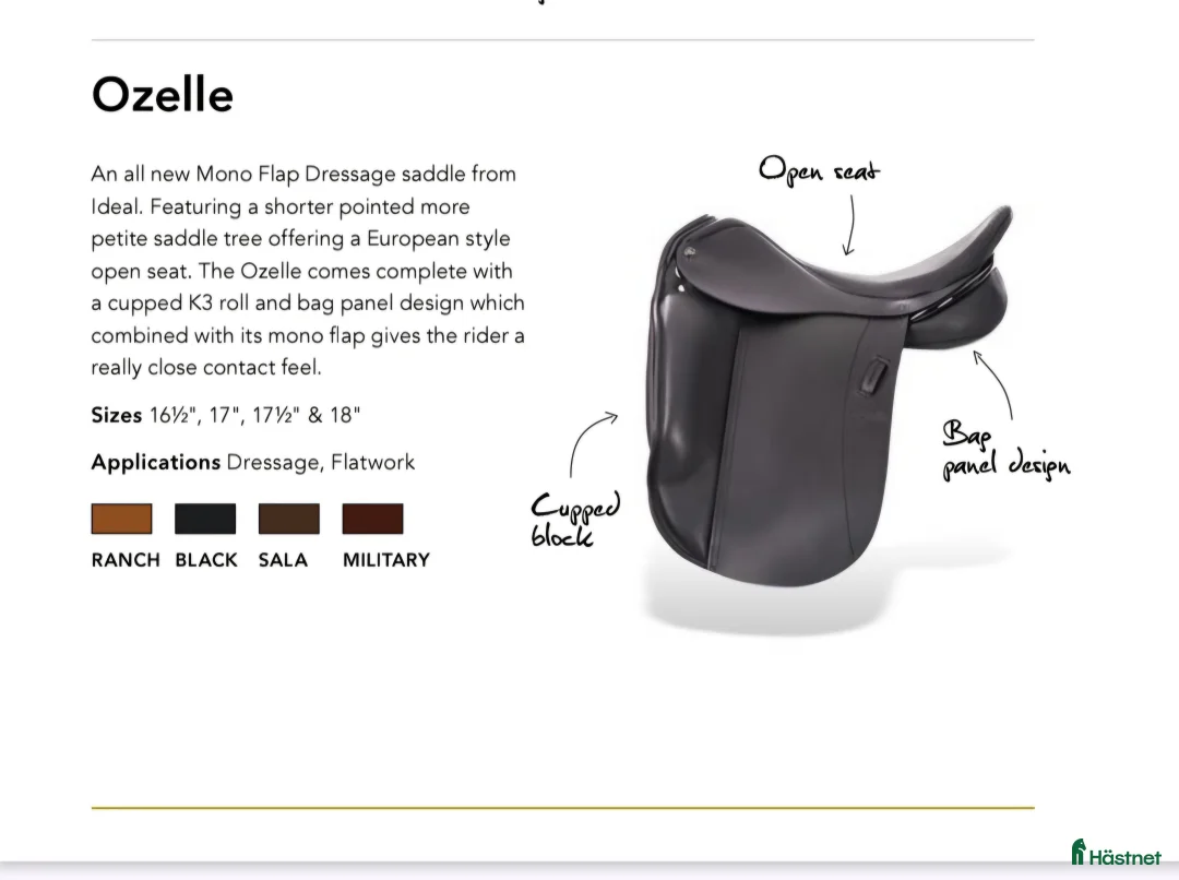 Sadlar hästutrustning till salu: Ideal Crown Ozelle, 17", MW  i Tullinge - Annons 11