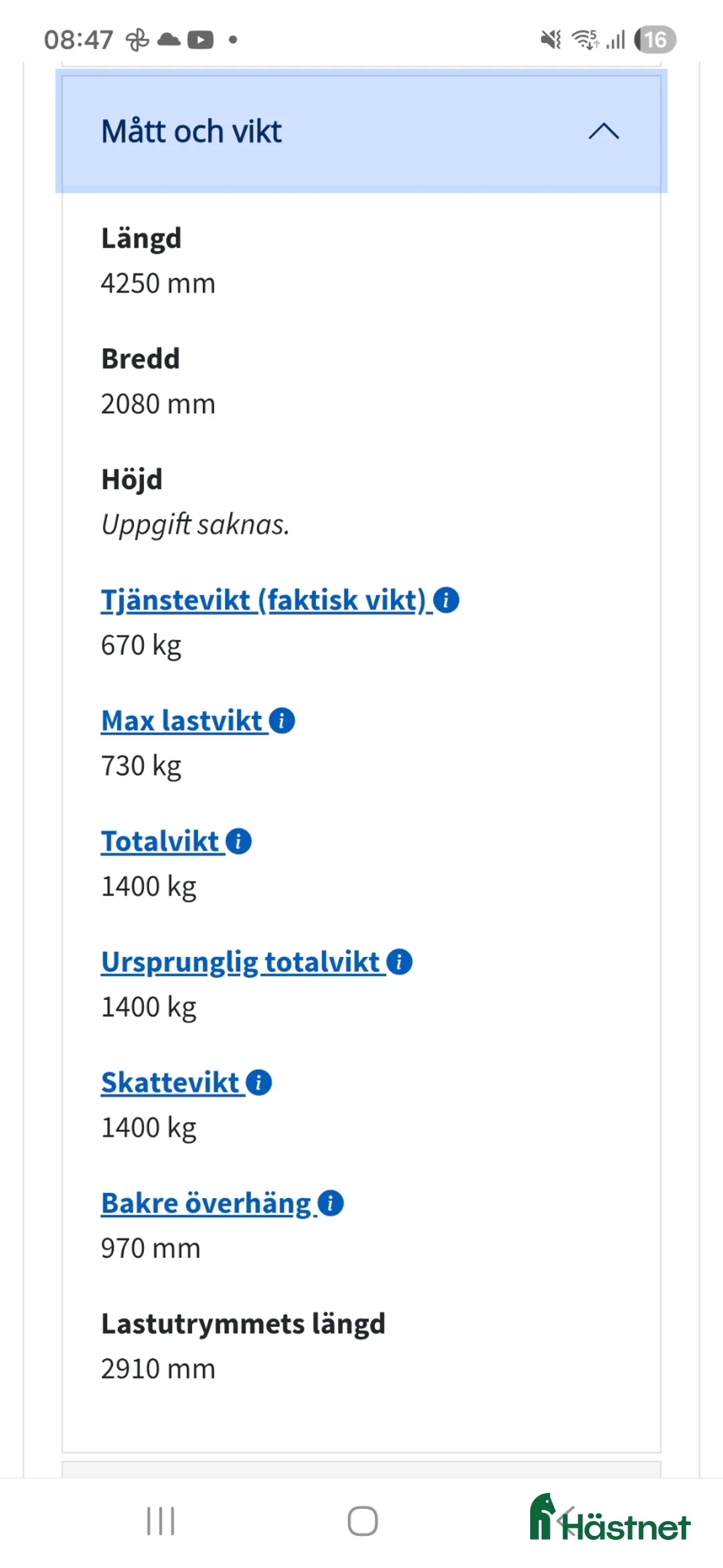 Hästtransporter  fordon & transport till salu: Hästtransport Thule - hög lastvikt i Rimbo - Annons 5