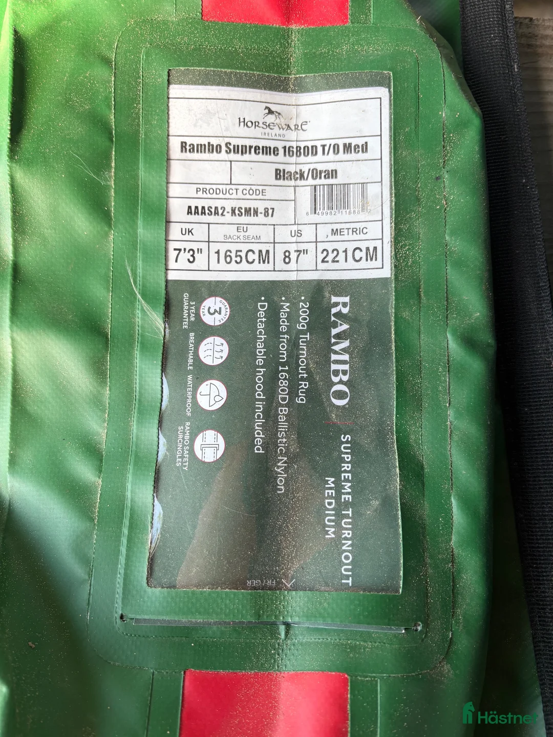 Täcken hästutrustning till salu: Horseware Rambo Supreme 200 g 165 - Annons 3