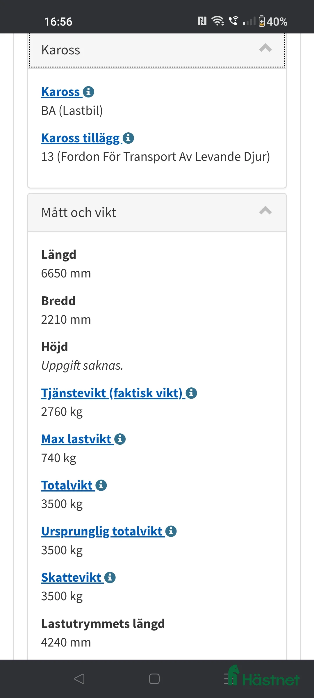 Hästlastbilar  fordon & transport till salu: B-kort 🐎 - Annons 11