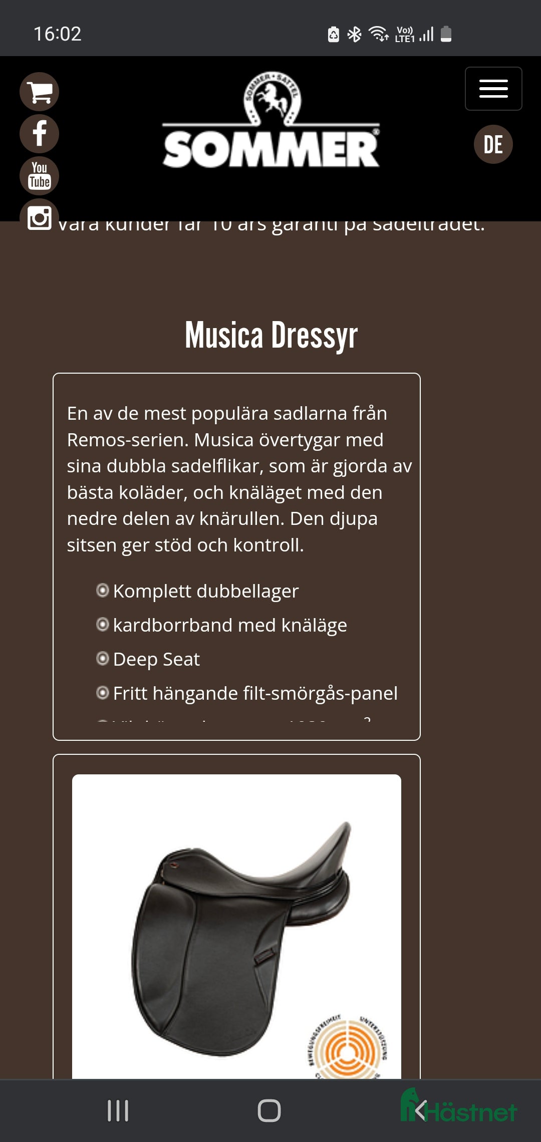 Sadlar hästutrustning till salu: Sommer remos musica  i Oskarshamn - Annons 5