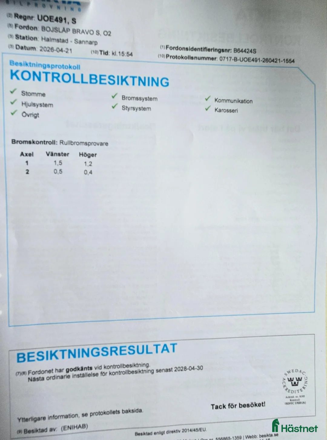 Hästtransporter  fordon & transport till salu: Boj Bravo 216S, väl omhändertagen  - Annons 15