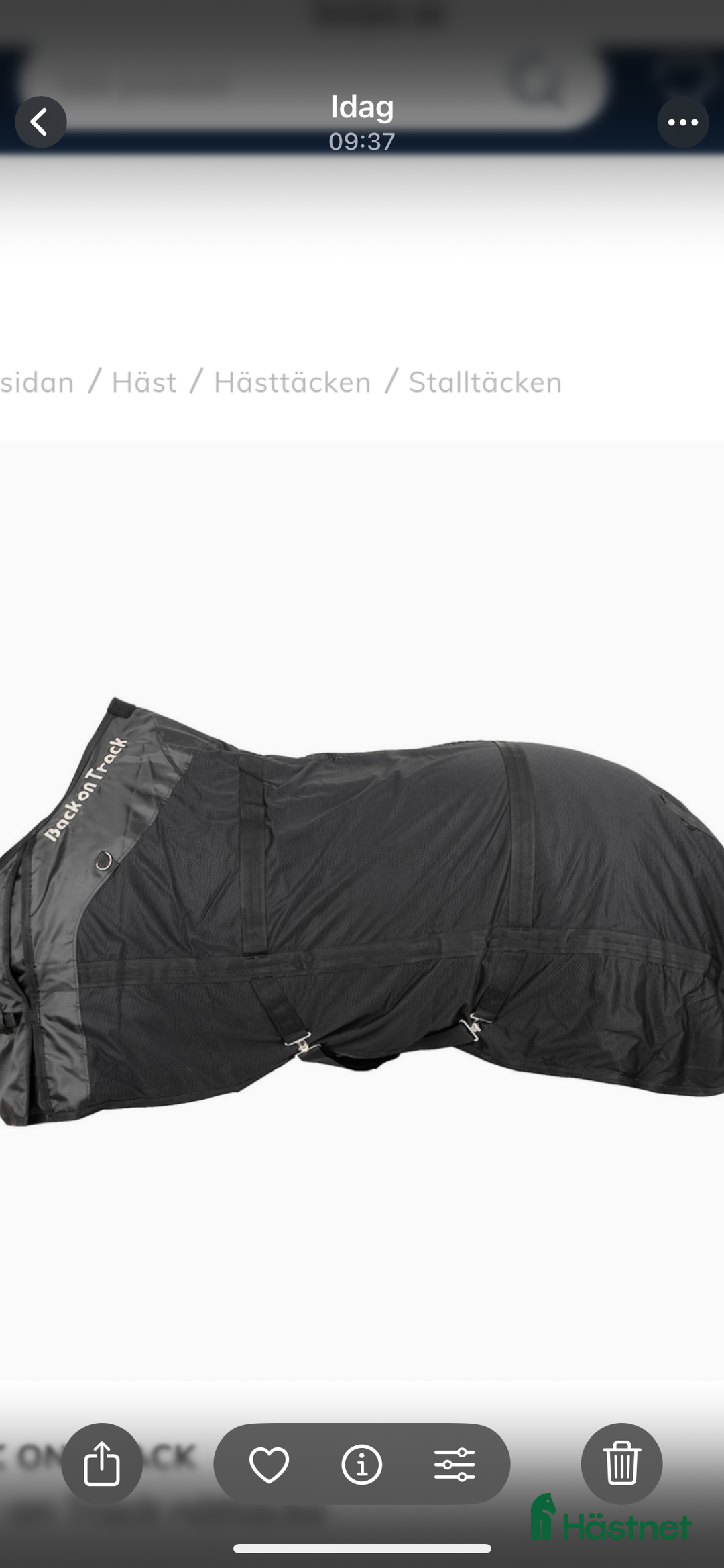 Täcken hästutrustning till salu: Nättäcke BoT i Eskilstuna - Annons 1