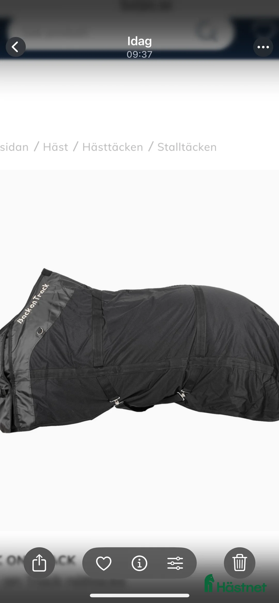 Täcken hästutrustning till salu: Nättäcke BoT i Eskilstuna - Annons 1