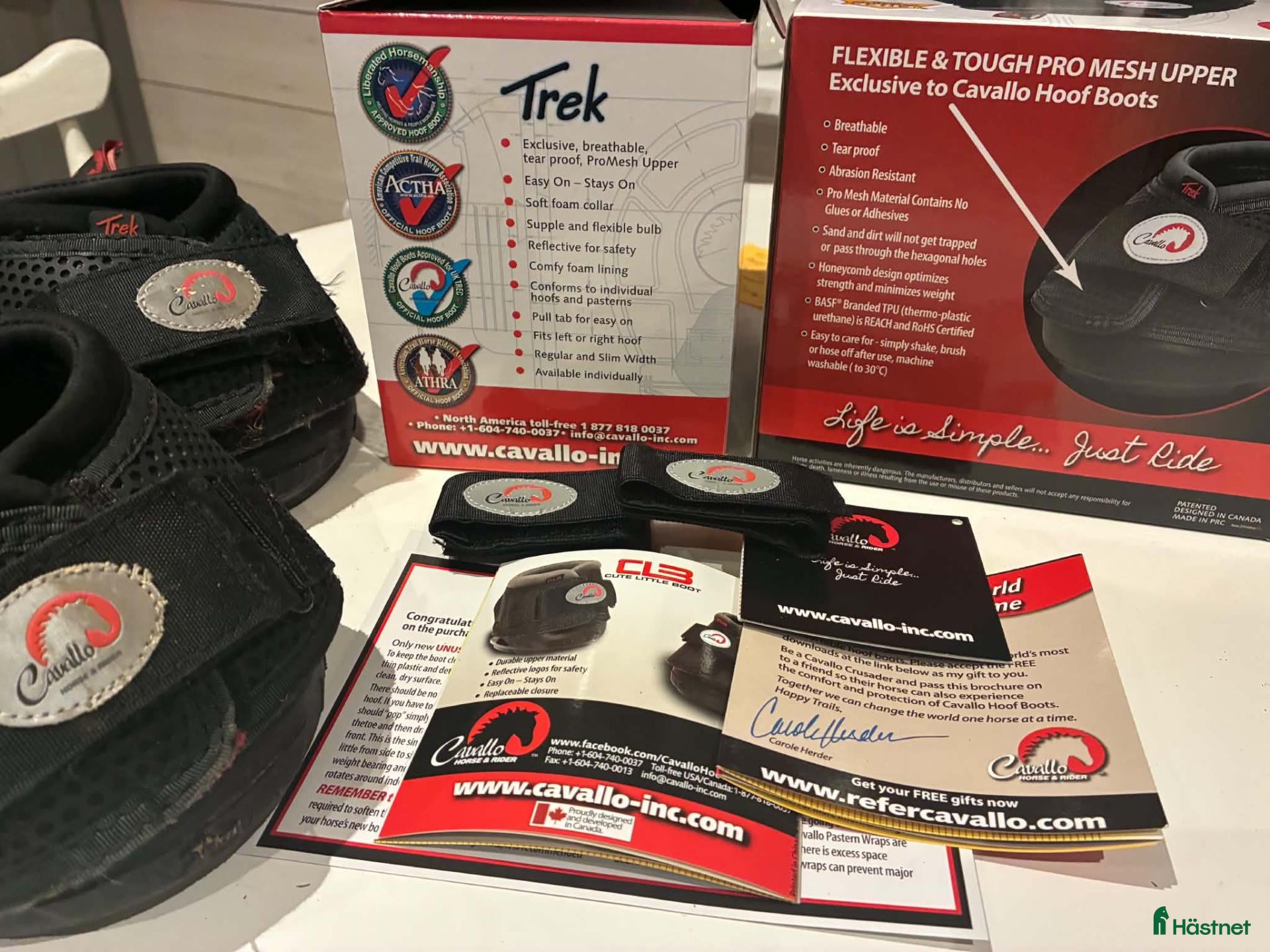 Övrig Hästutrustning hästutrustning 2 st Cavallo Trek slim hoof boots strl 1 svart - Annons 1