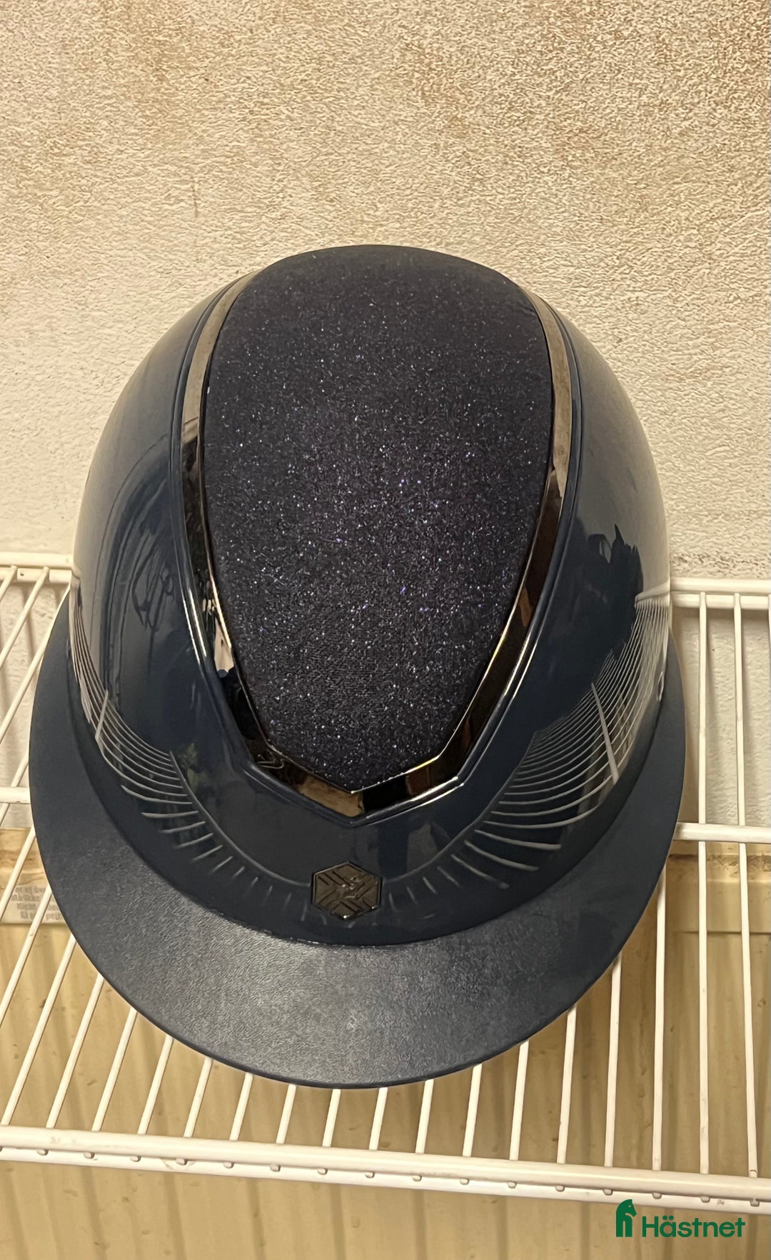 Hjälmar ryttarutrustning till salu: Charles Owen Navy Gloss Kylo Sparkley M/55-58cm i Sundborn - Annons 3