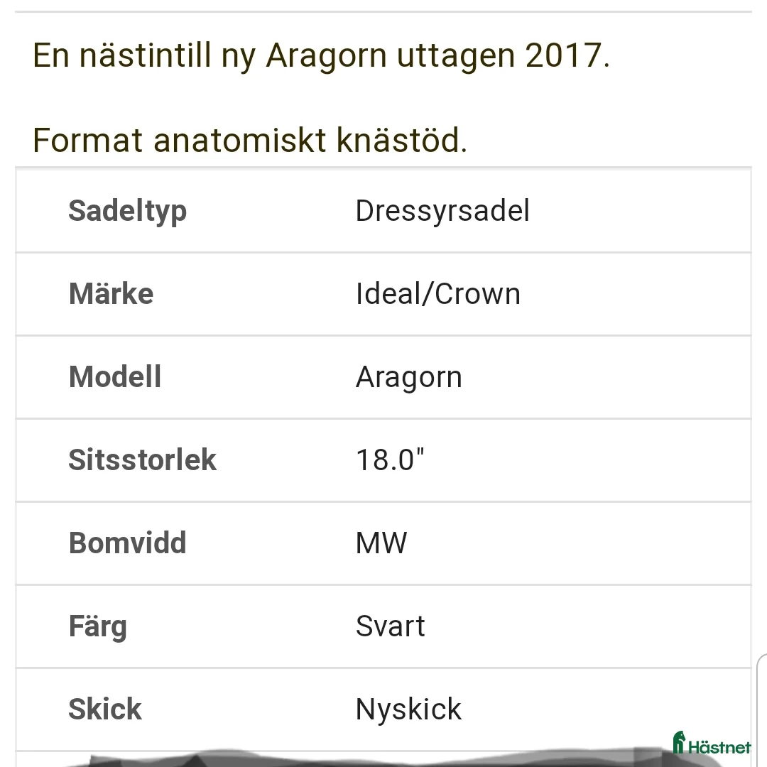 Sadlar hästutrustning till salu: Dressyrsadel  - Annons 8