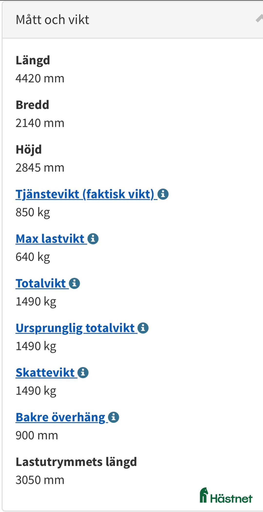 Hästtransporter  fordon & transport till salu: Superfin i aluminium och glasfiber - 1490/640 i Mölndal - Annons 2