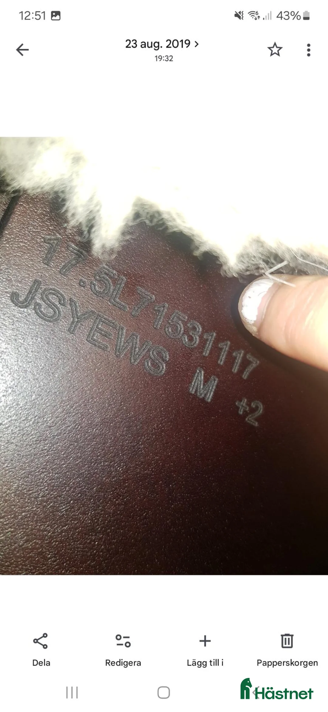 Sadlar hästutrustning till salu: *STULEN HOPPSADEL* i Grödinge - Annons 2