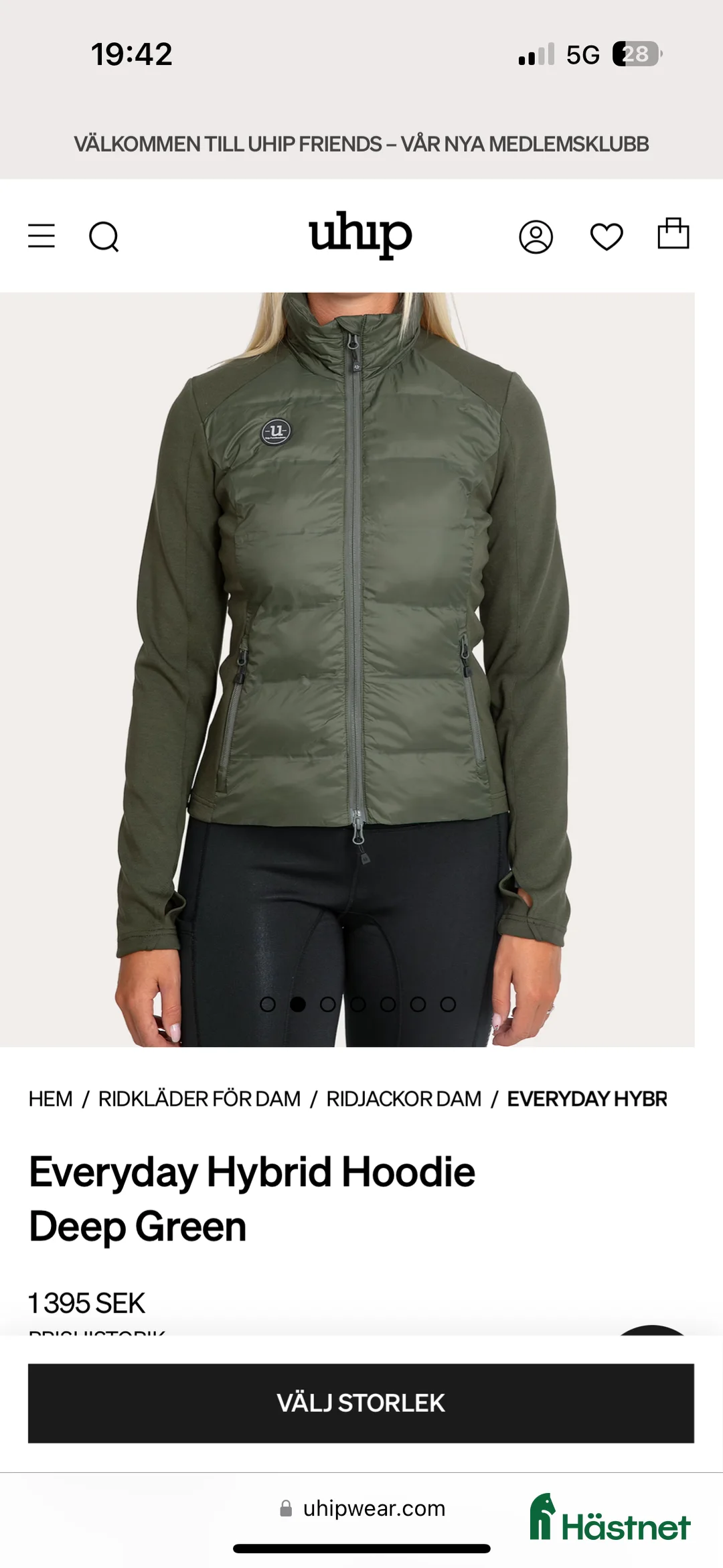 Jackor & Kavajer ryttarutrustning till salu: Grön uhip jacka - Annons 3