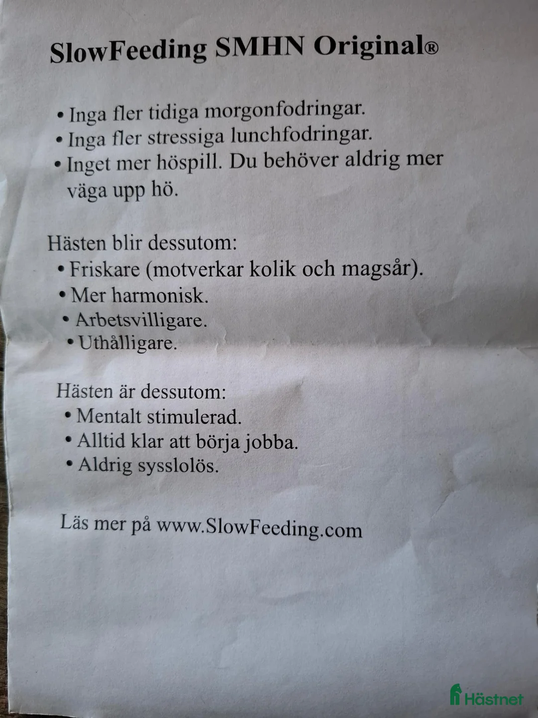 Övrig Hästutrustning hästutrustning till salu: Tre småmaskiga hönät - Annons 3