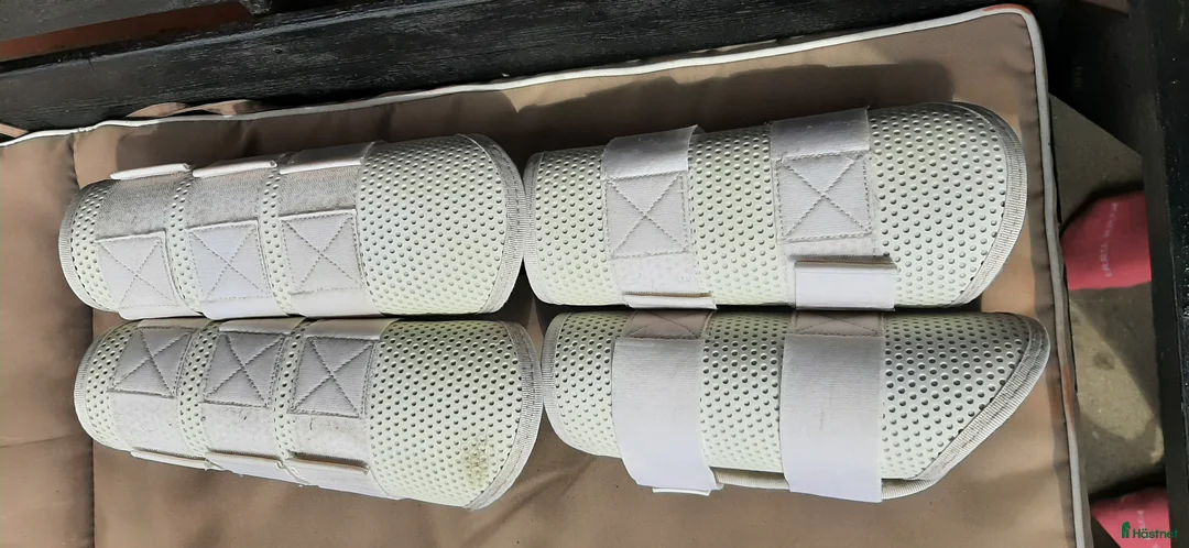 Benskydd hästutrustning till salu: Terrängskydd L vita fram+bak i Tyresö - Annons 2