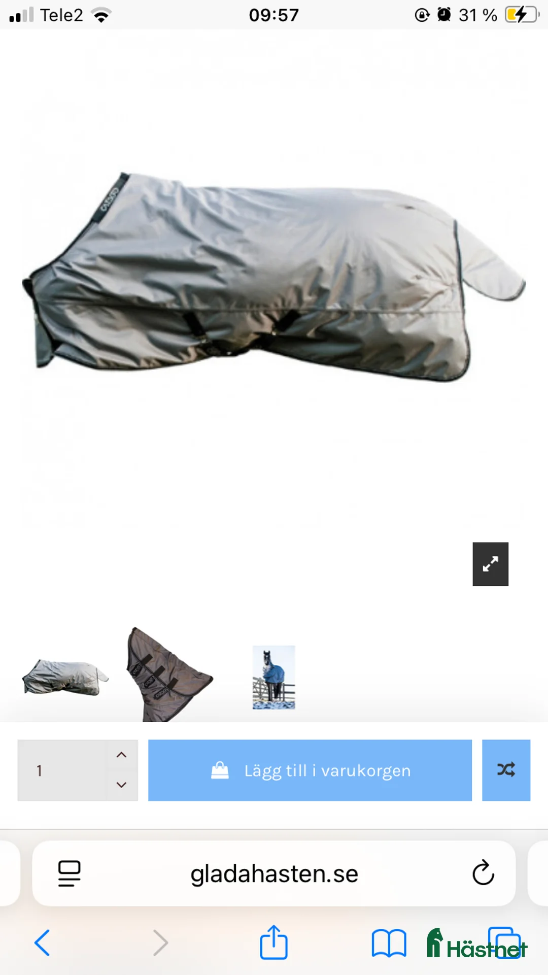 Täcken hästutrustning till salu: Catago Performance stl 165 200 och 400g i Rimbo - Annons 1