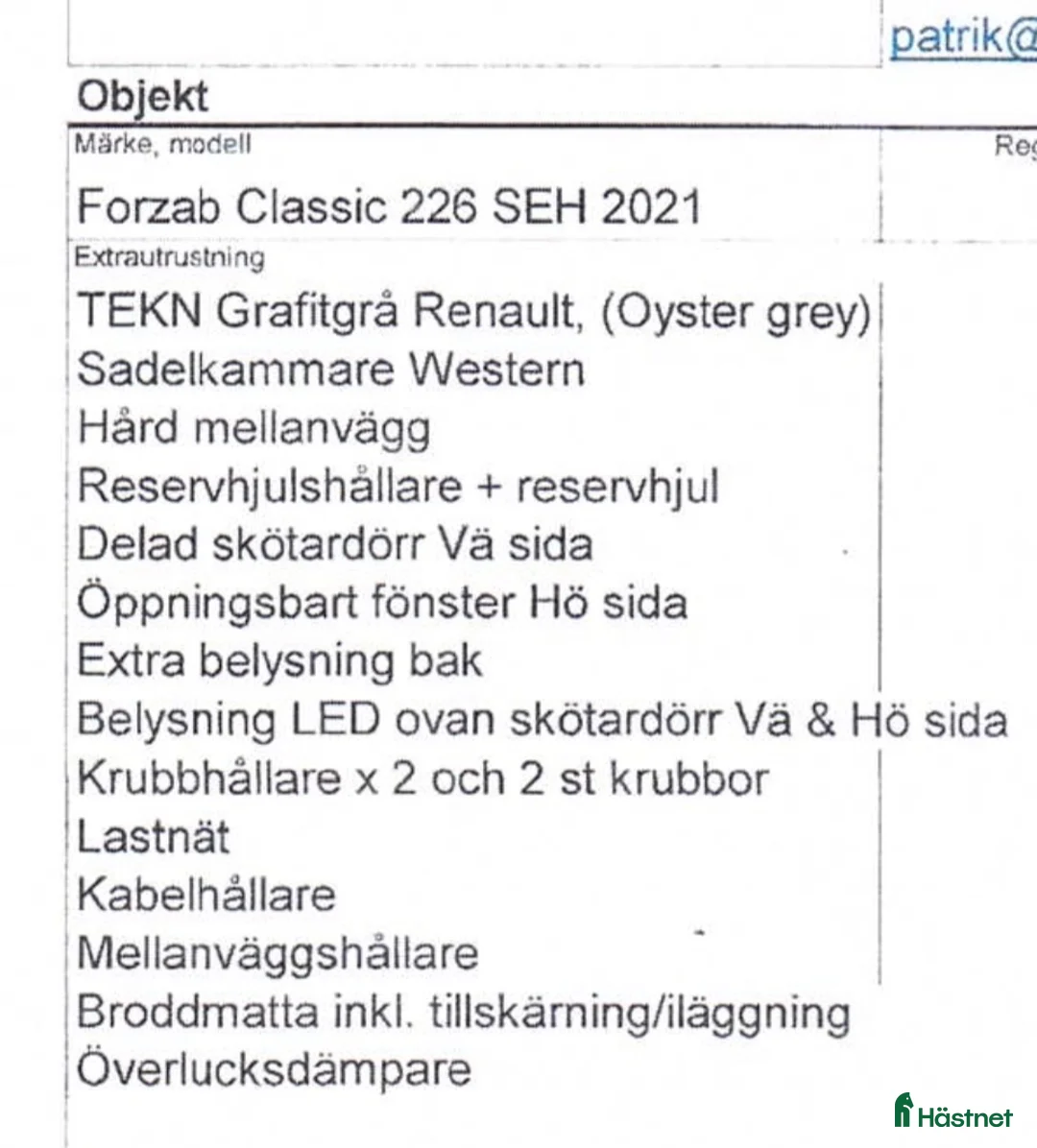 Hästtransporter  fordon & transport till salu: Forzab Classic - 2021 - Annons 2