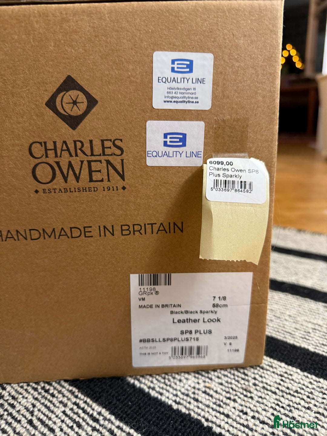 Hjälmar ryttarutrustning till salu: Charles Owen Sp8 plus sparkly leather look i Strängnäs - Annons 4