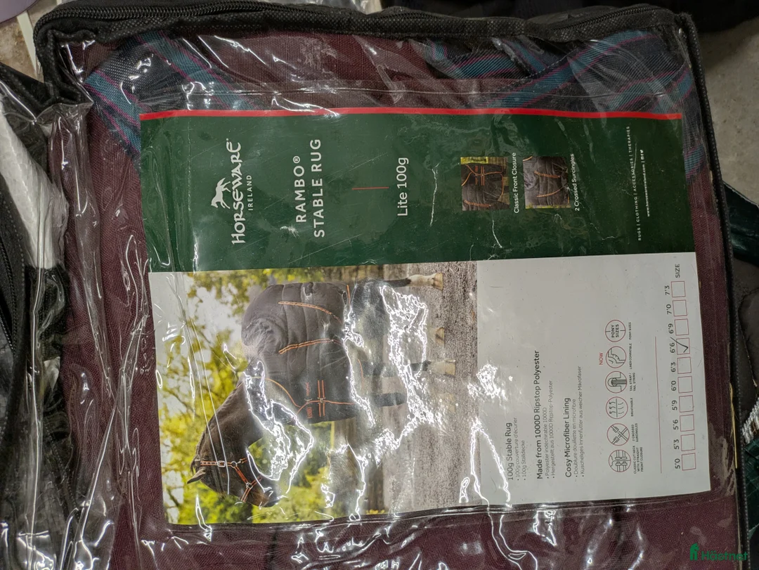 Täcken hästutrustning till salu: Rambo Horseware stalltäcke 100 gr, strl 145 cm - Annons 2