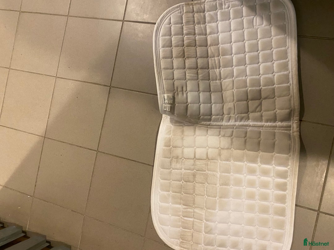 Schabrak & Vojlockar hästutrustning till salu: Vitt dressyr schabrak i strl ponny i Järna - Annons 3