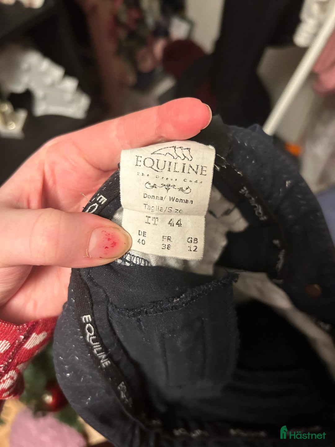 Ridbyxor ryttarutrustning till salu: Marinblå ridbyxor från Equline i Mölltorp - Annons 4