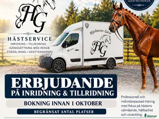 hästservice Erbjudande utbildning på in/tillridning. - Annons 1
