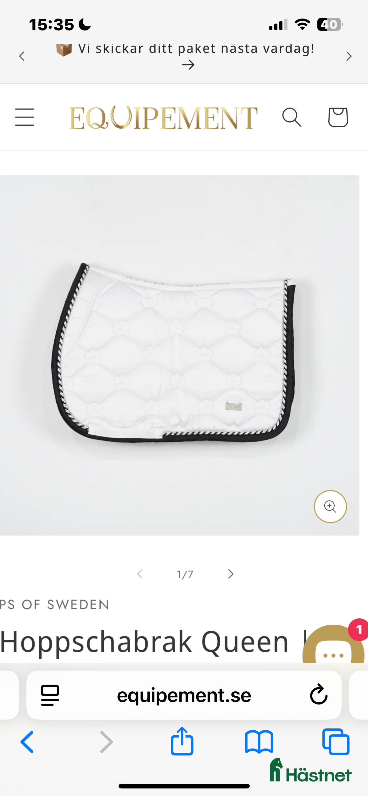 Schabrak & Vojlockar hästutrustning till salu: Ps of Sweden schabrak  i Bromma - Annons 3