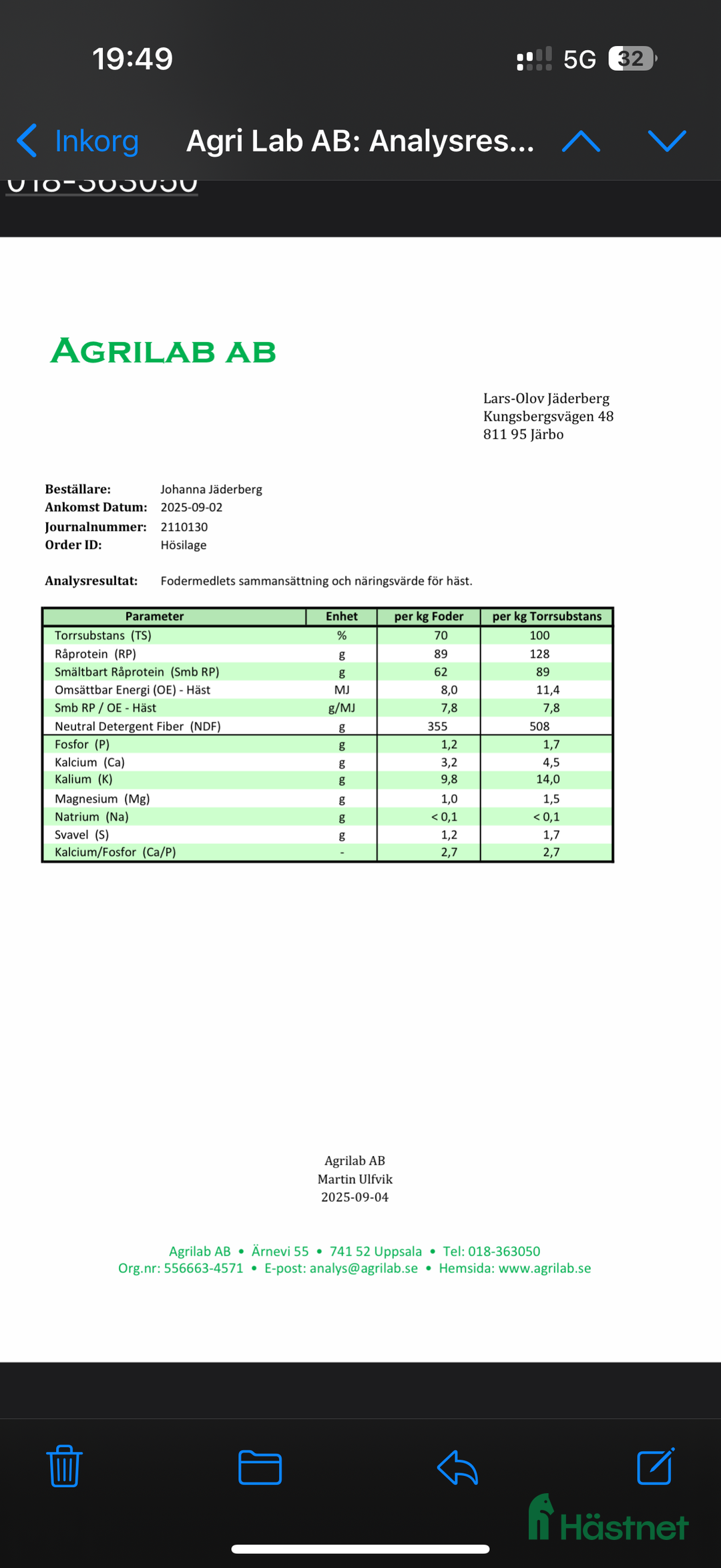 Övrig utrustning övrig utrustning till salu: Hösilage i Järbo - Annons 1