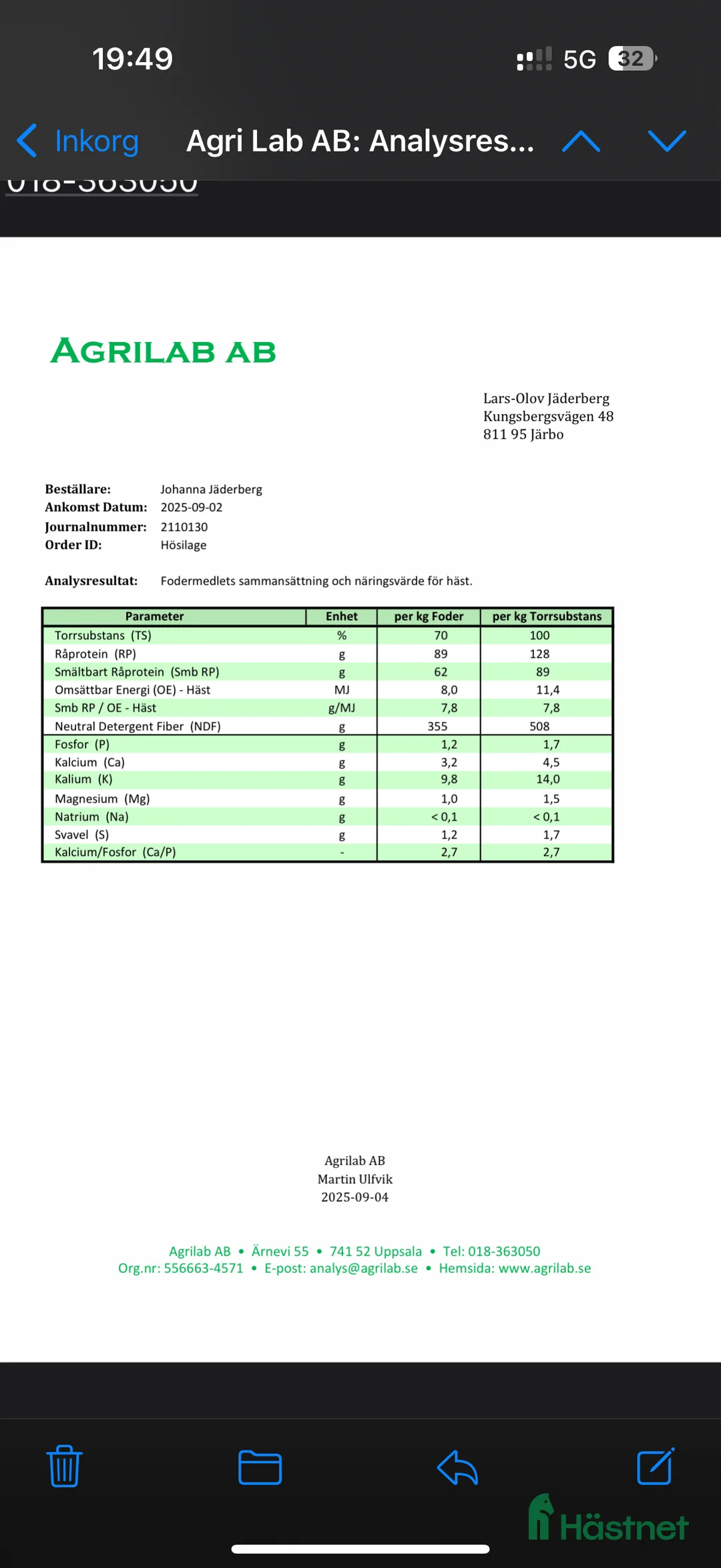 Övrig utrustning övrig utrustning till salu: Hösilage i Järbo - Annons 1