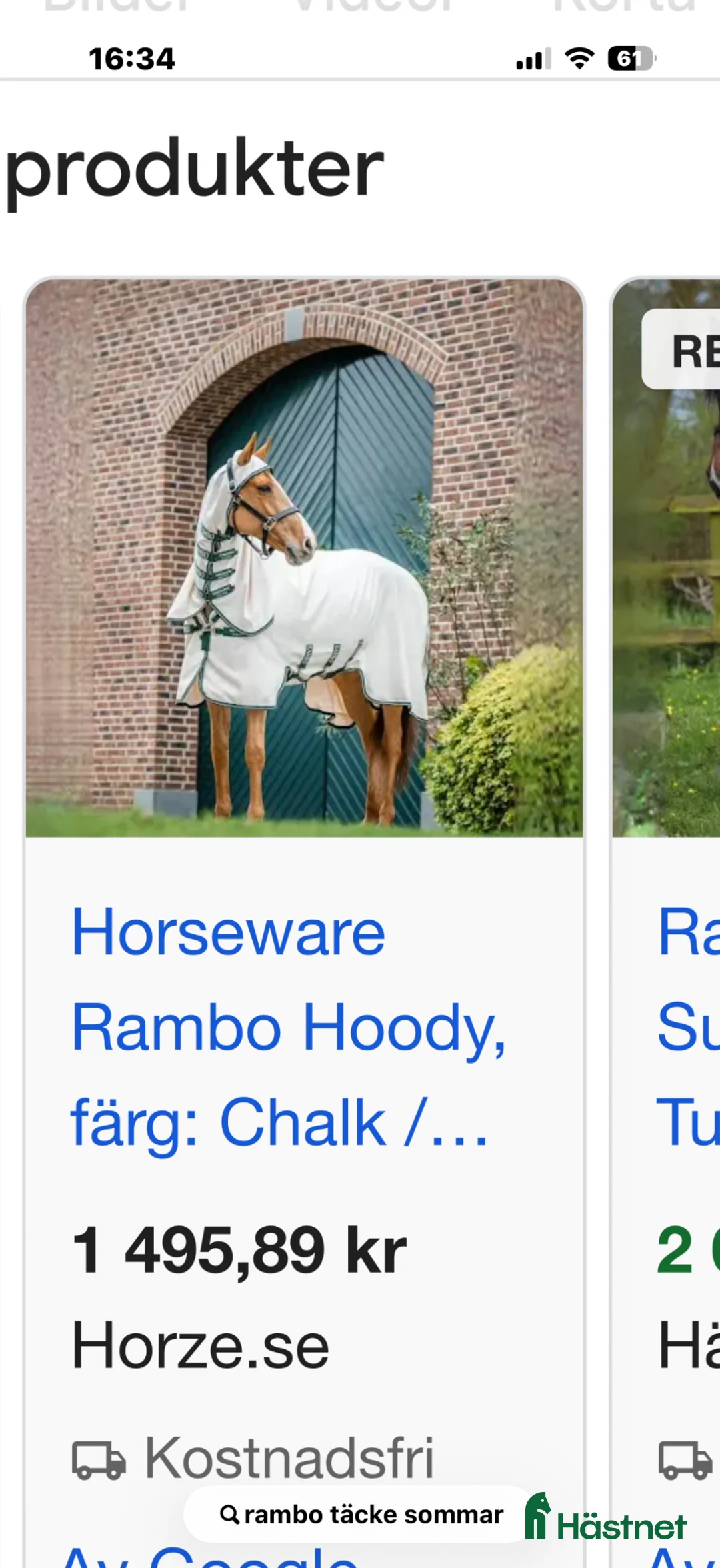 Täcken hästutrustning till salu: Rambo flugtäcke - Annons 2