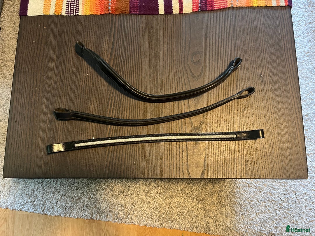 Träns hästutrustning till salu: 3 svarta pannband i Segmon - Annons 1