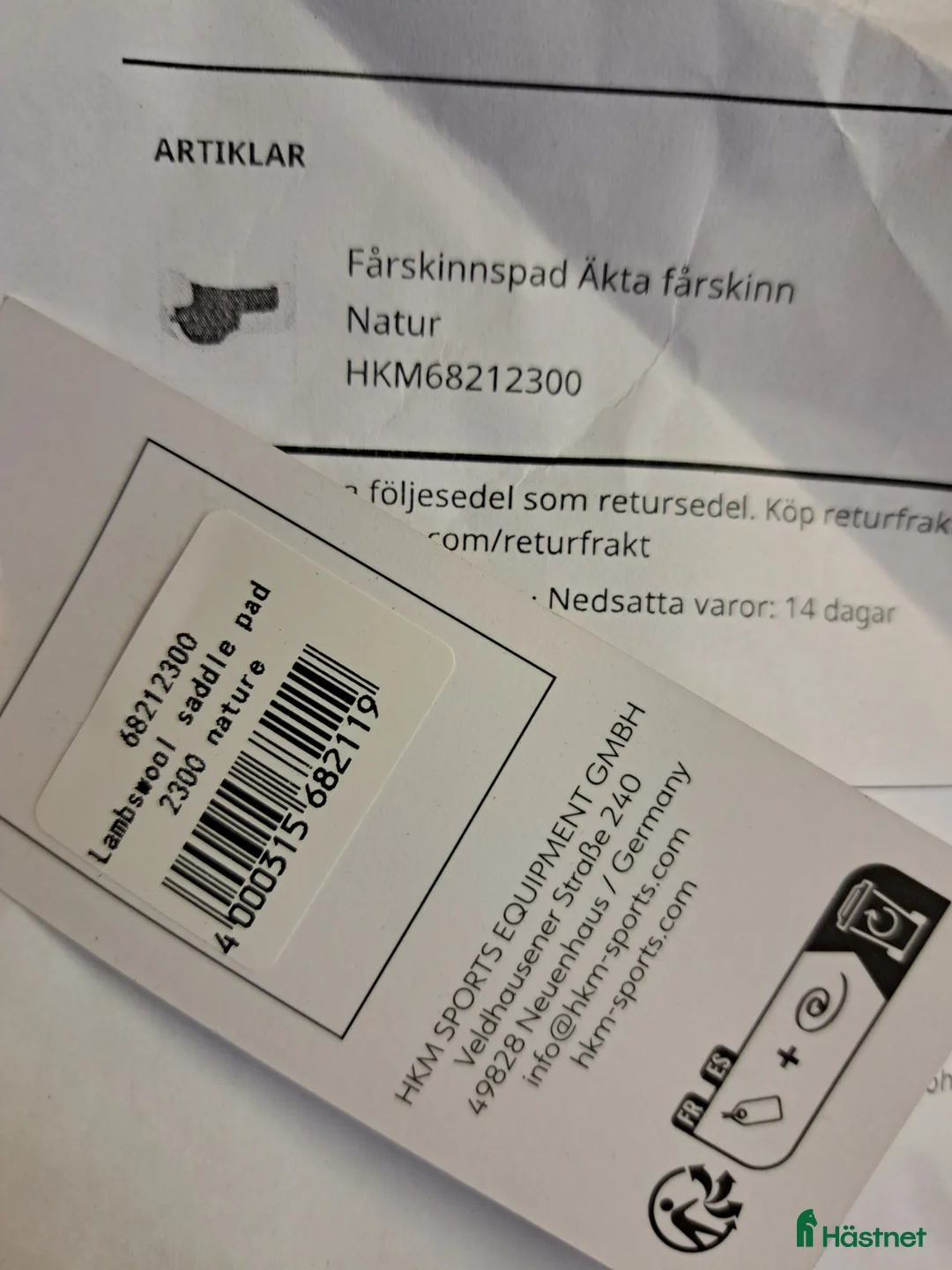 Sadeltillbehör hästutrustning till salu: Fårskinnspadd  - Annons 7