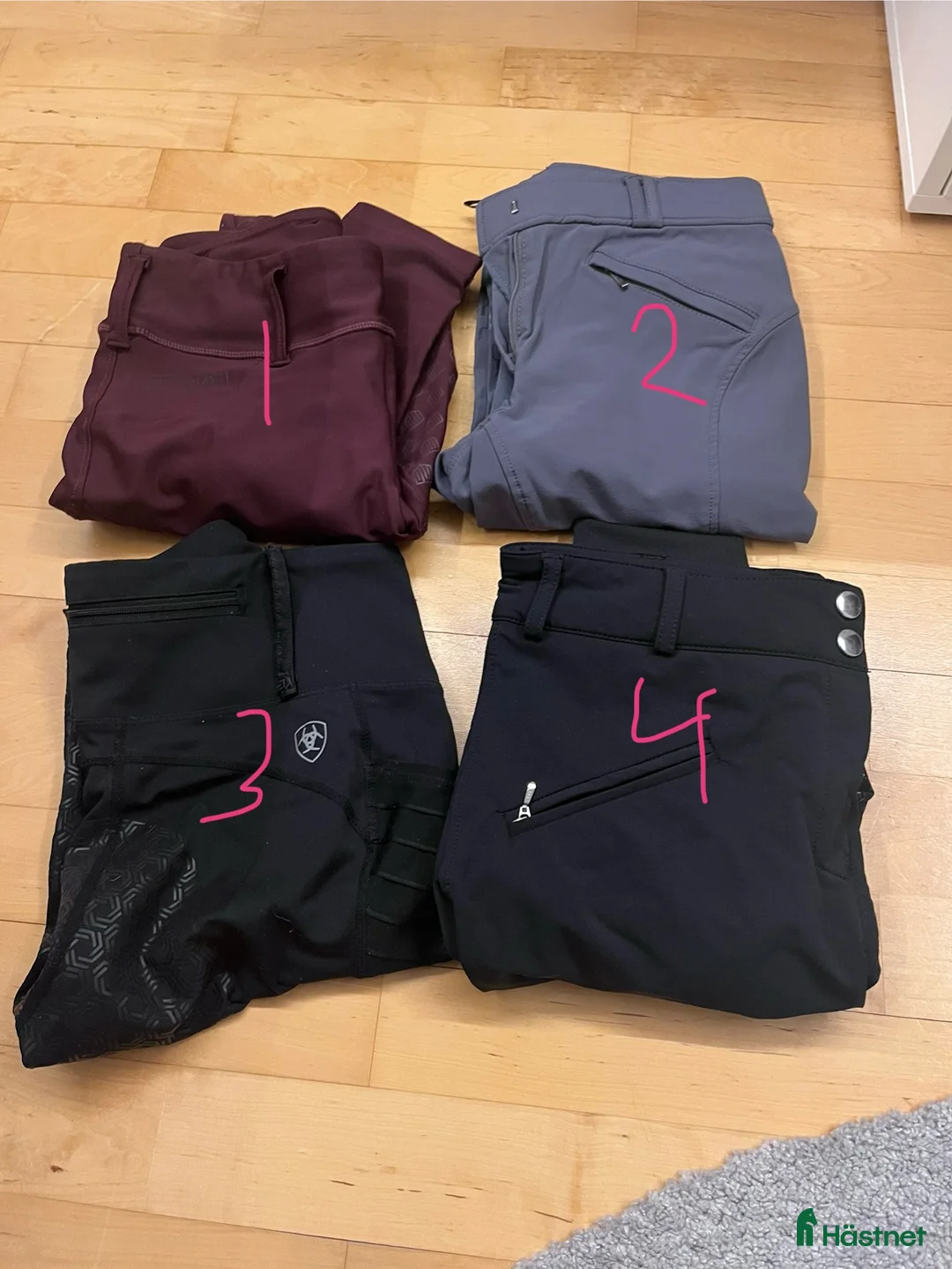 Ridbyxor ryttarutrustning till salu: Säljer lite olika ridbyxor - Annons 1