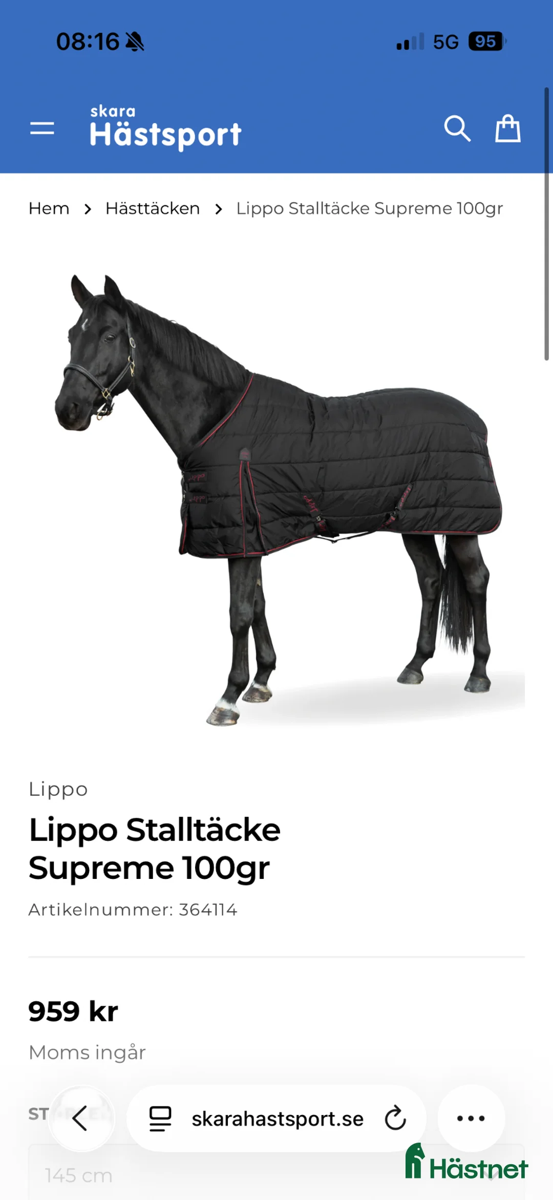 Täcken hästutrustning till salu: Lippo stalltäcke - Annons 2