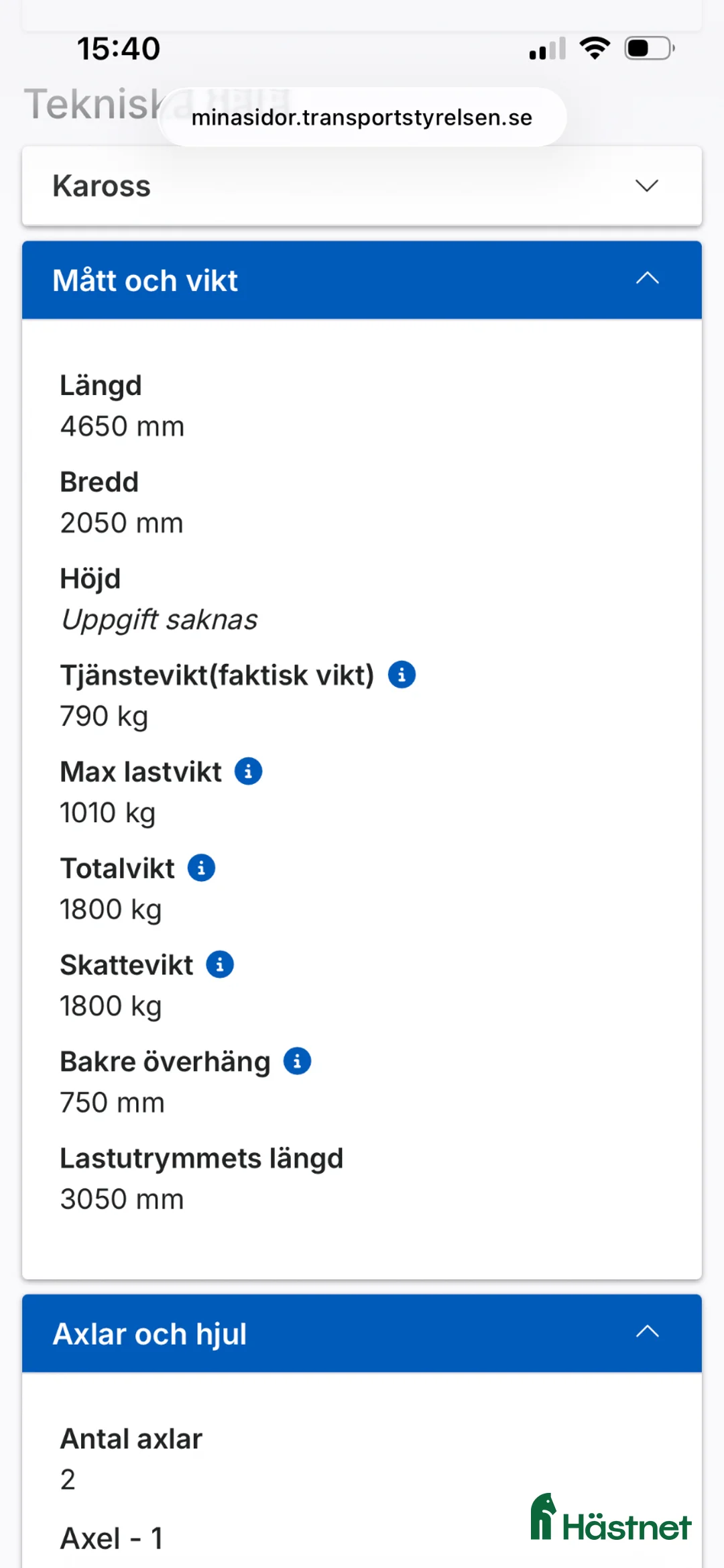 Hästtransporter  fordon & transport till salu: Kylingekärran -02 hög lastvikt i Norrtälje - Annons 8