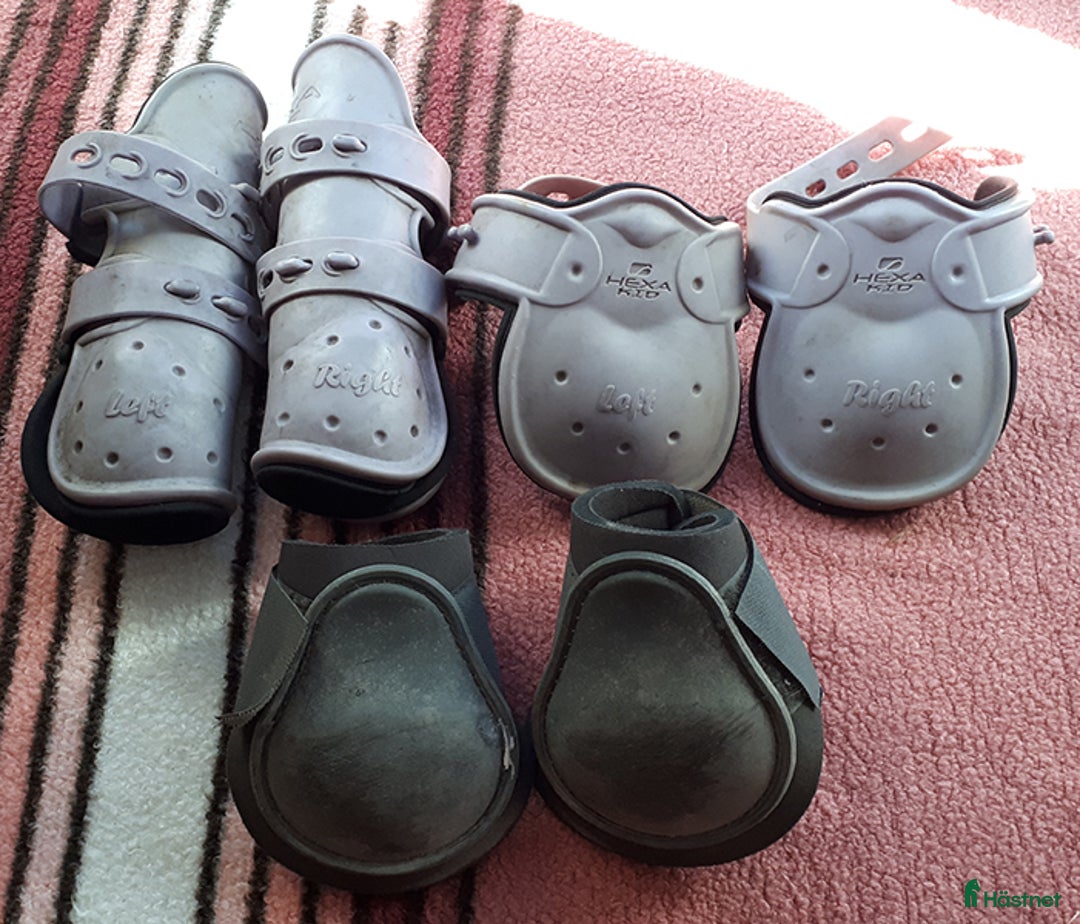 Benskydd hästutrustning till salu: Benskydd ponny-storlek = 20 kr totalt i Tomelilla - Annons 1