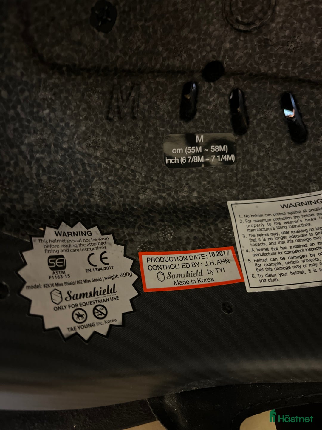 Hjälmar ryttarutrustning till salu: CHANS! NY SAMSHIELD FÖR HALVA PRISET! i Stånga - Annons 4