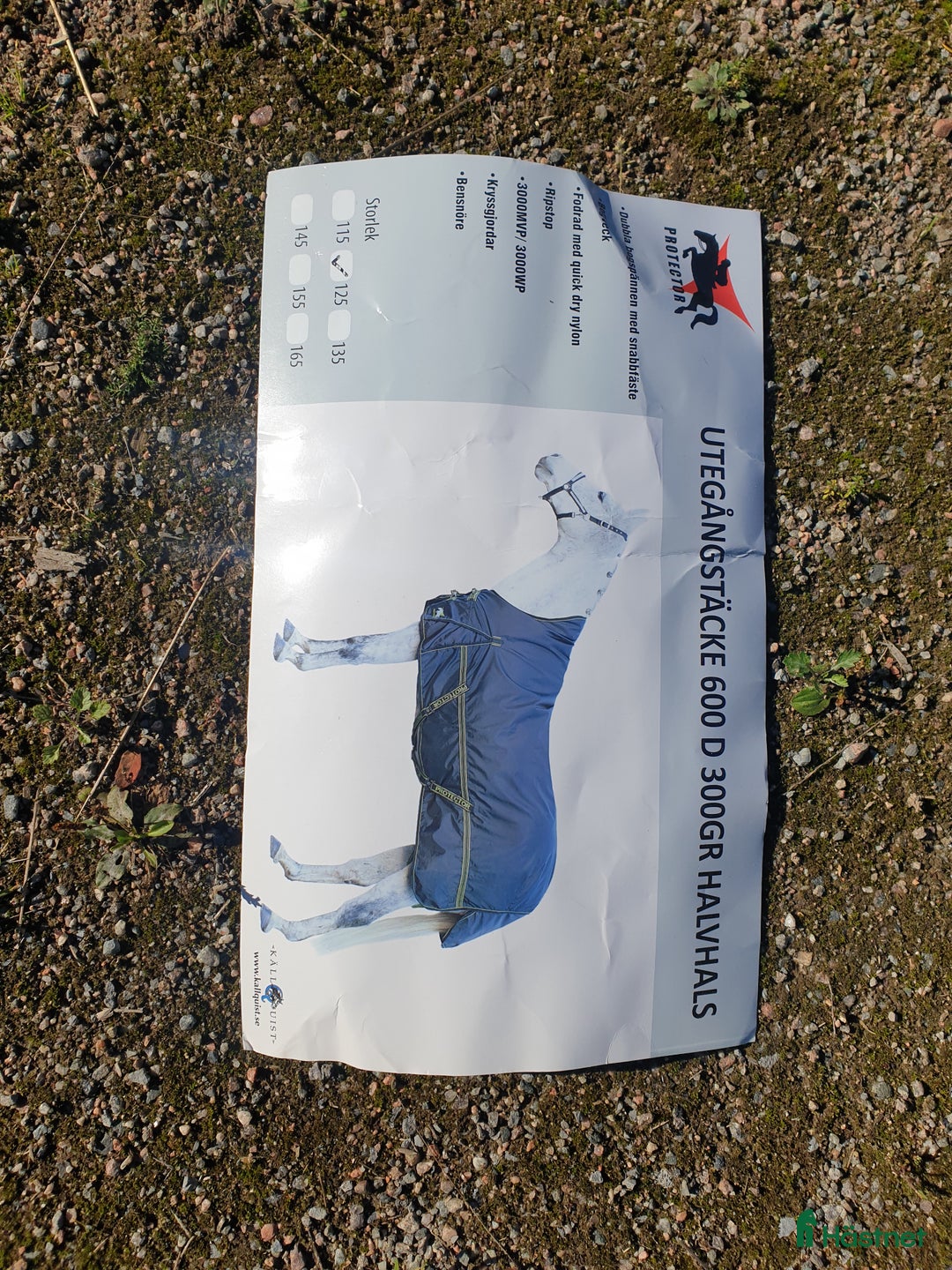 Täcken hästutrustning till salu: Nytt vintertäcke med halvhals 125 cm i Nyköping - Annons 2