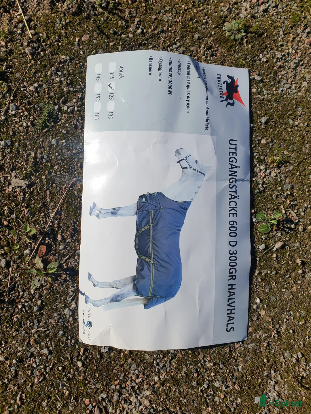 Täcken hästutrustning till salu: Nytt vintertäcke med halvhals 125 cm i Nyköping - Annons 2