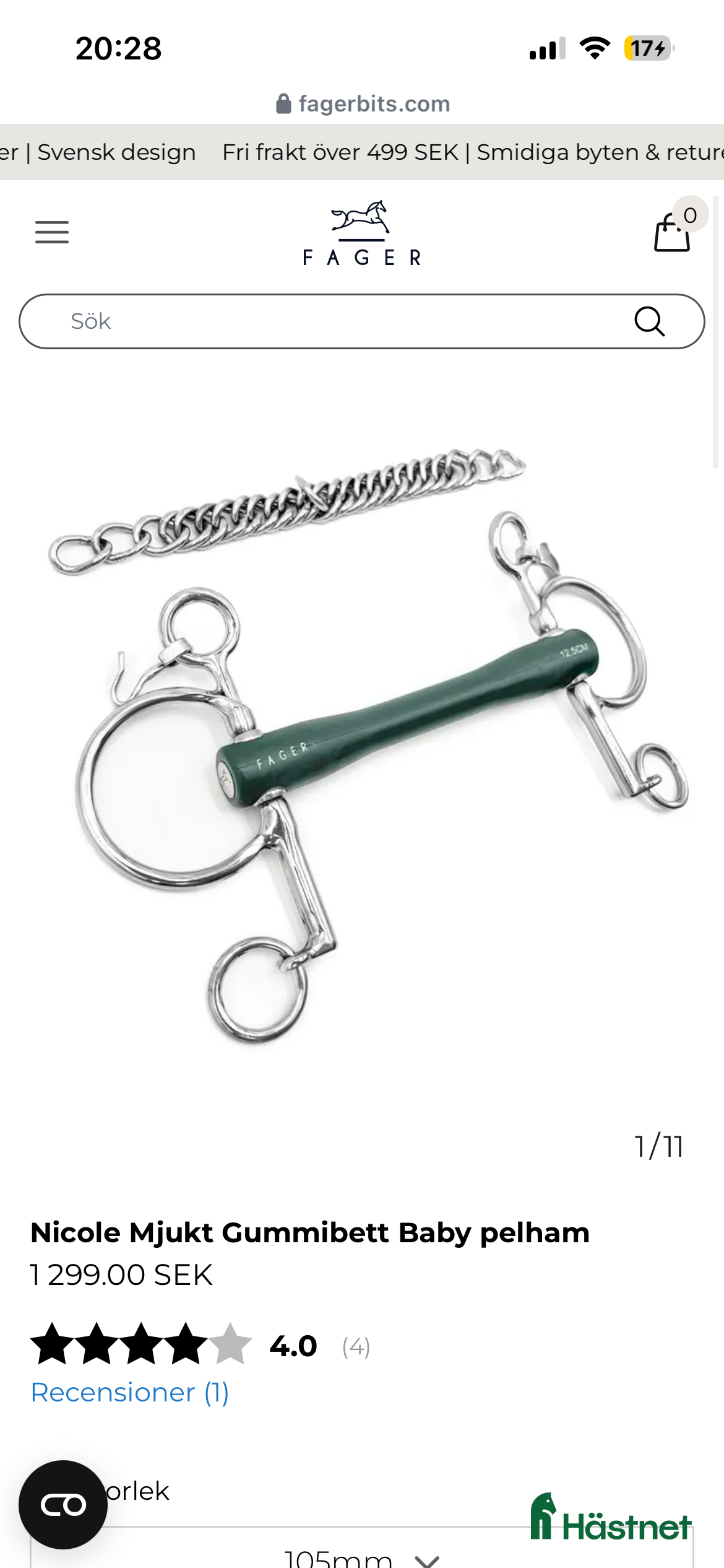 Bett hästutrustning till salu: Fager Nicole mjukt  i Töreboda - Annons 14